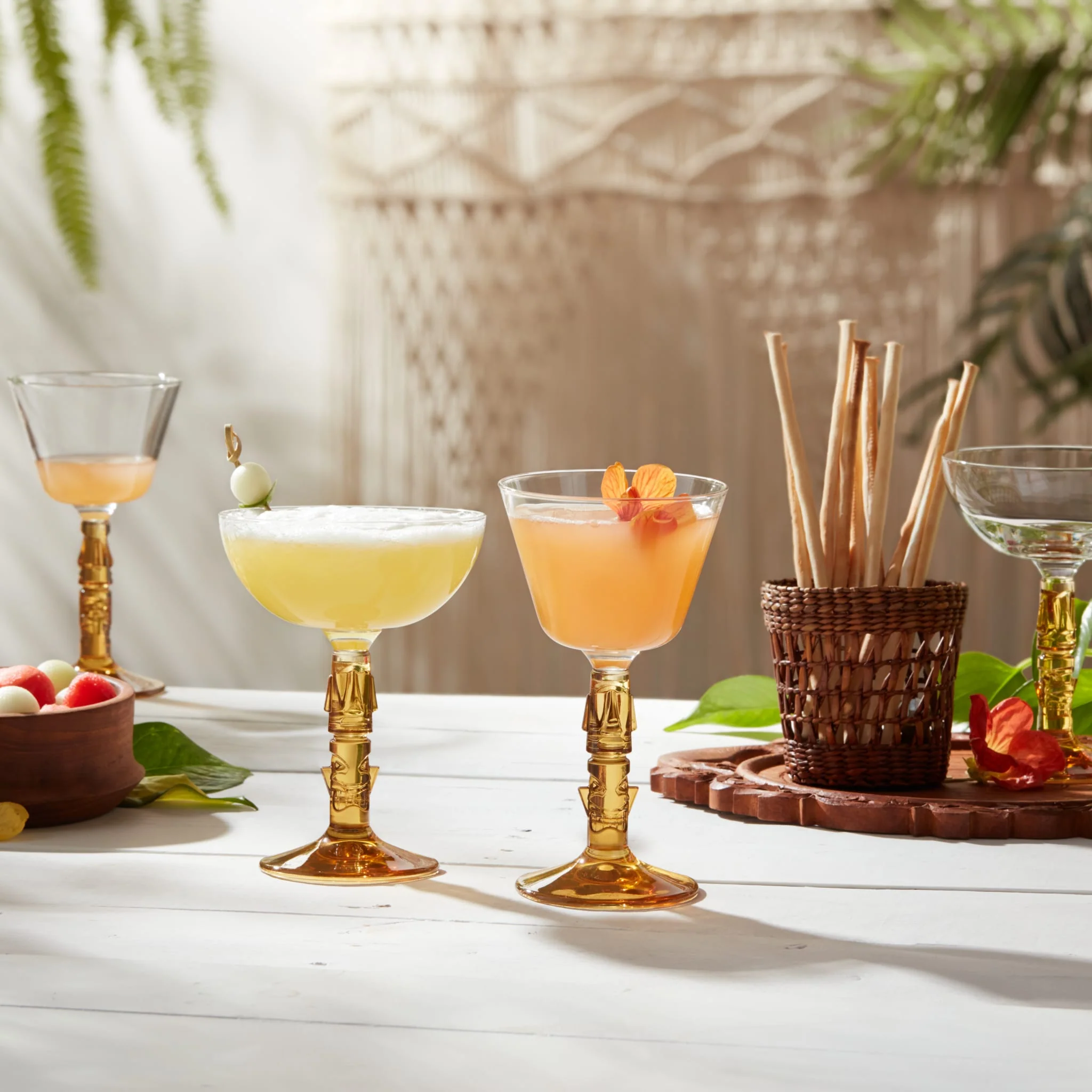 Libbey Tiki Coupe Cocktail Glasses, 8.5 ounce, Set of 4