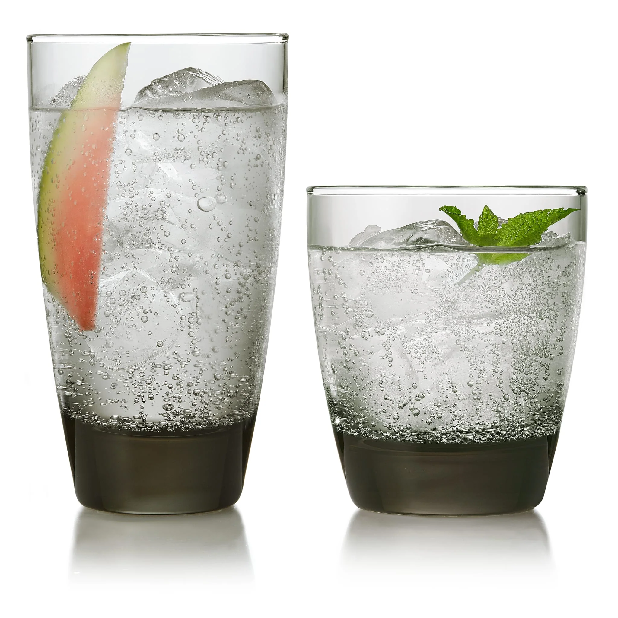 Libbey Classic Smoke 16 Piece Tumbler and Rocks Glass Set