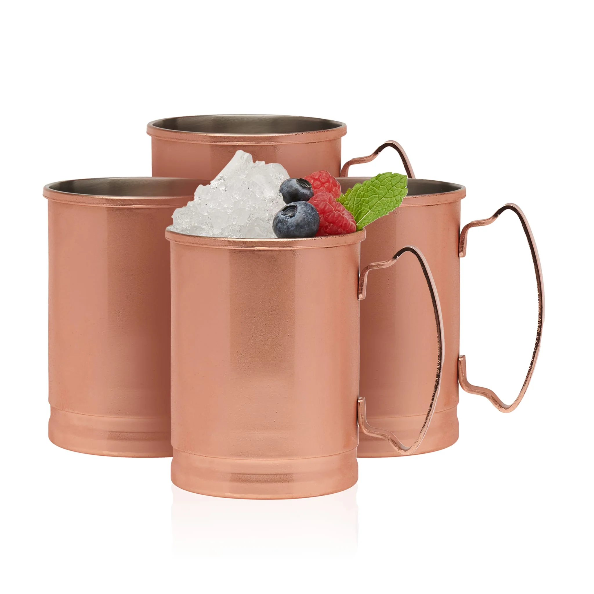 Libbey Moscow Mule 铜杯，14 盎司，4 件套