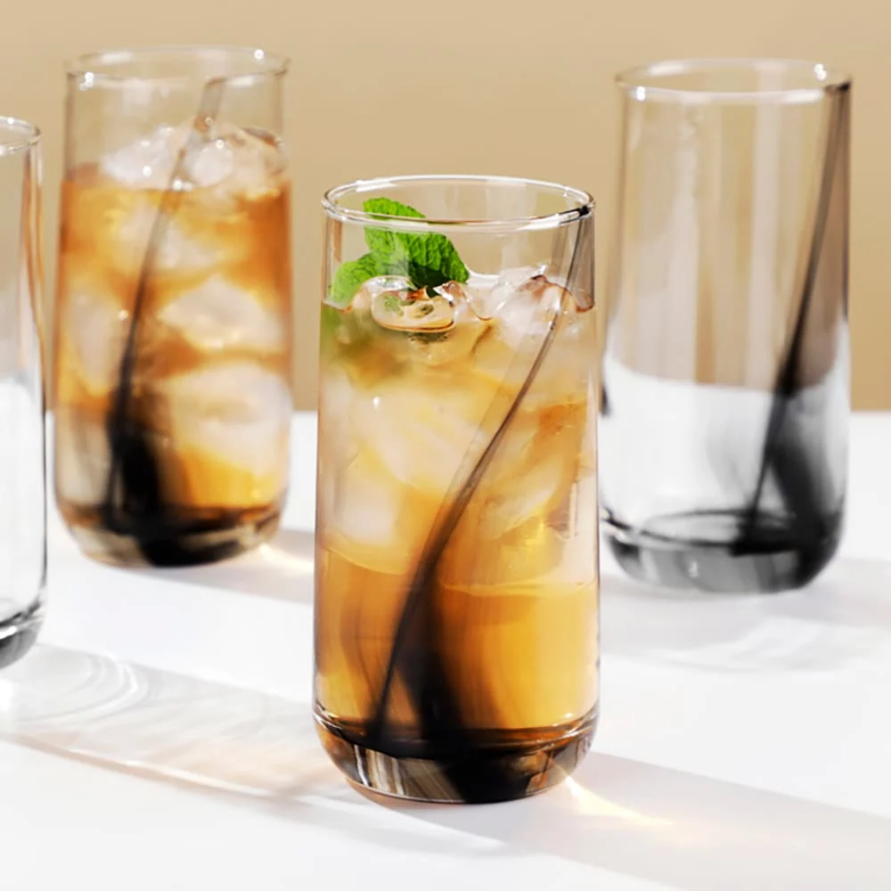 Libbey Ascent 黑色缎带高球杯，16 盎司，8 只装