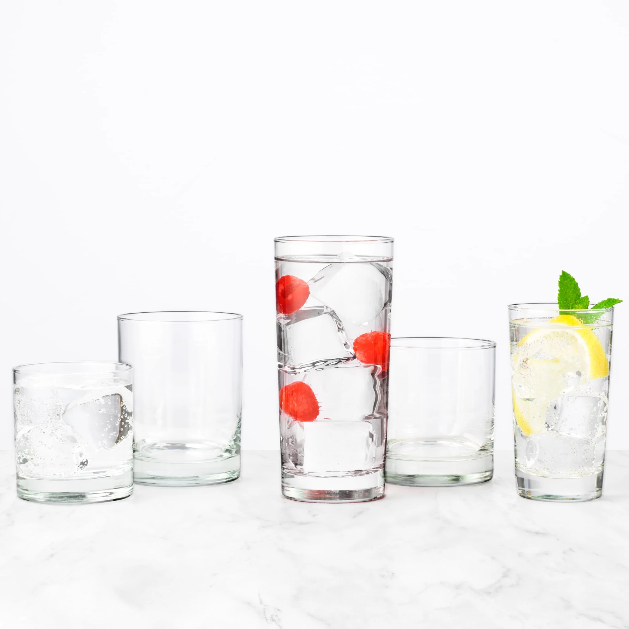 Libbey Heavy Base Rocks Glasses, 8 ounce, Set of 24