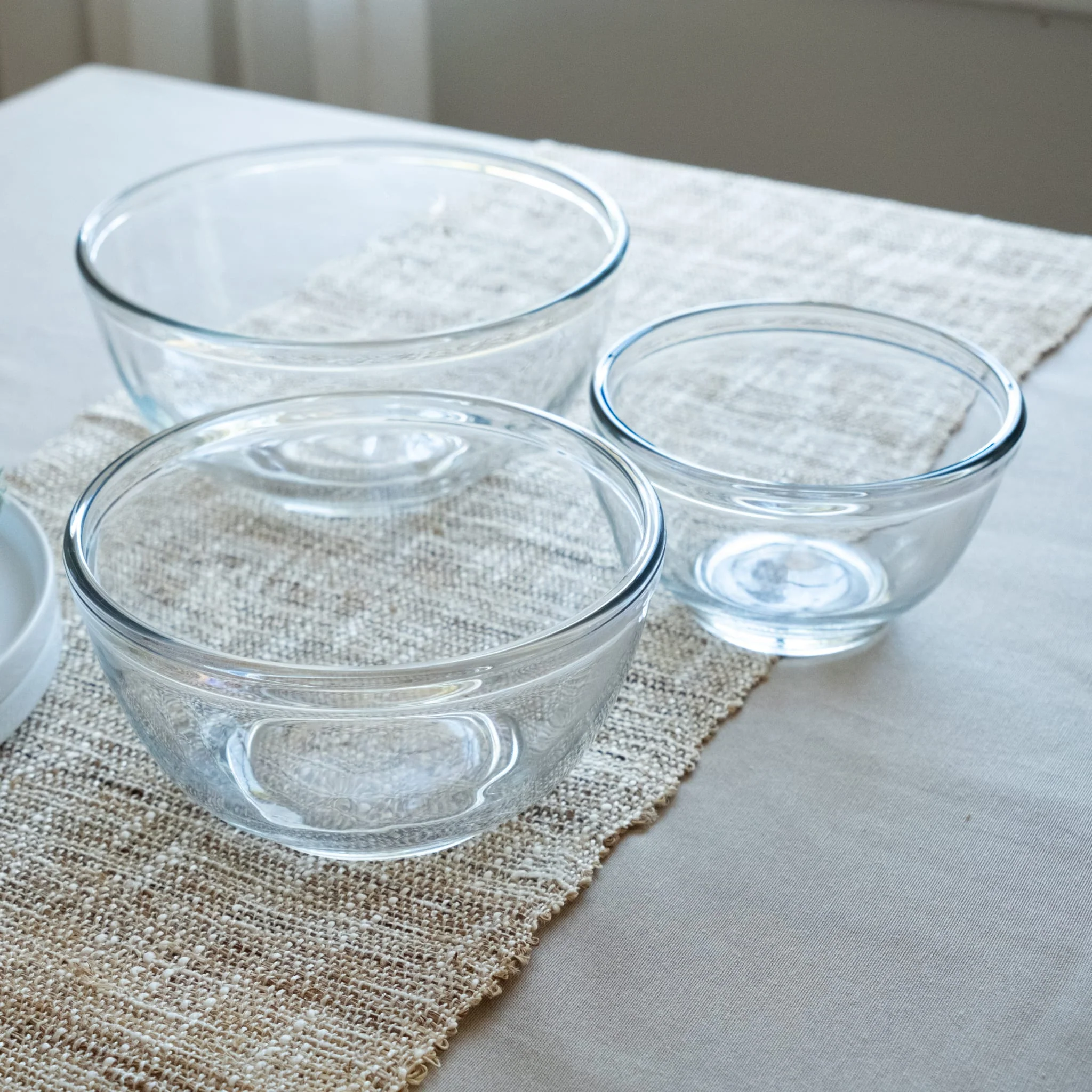 Libbey Baker's Basics 3 Piece Glass Mixing Bowl Set, Multi Size