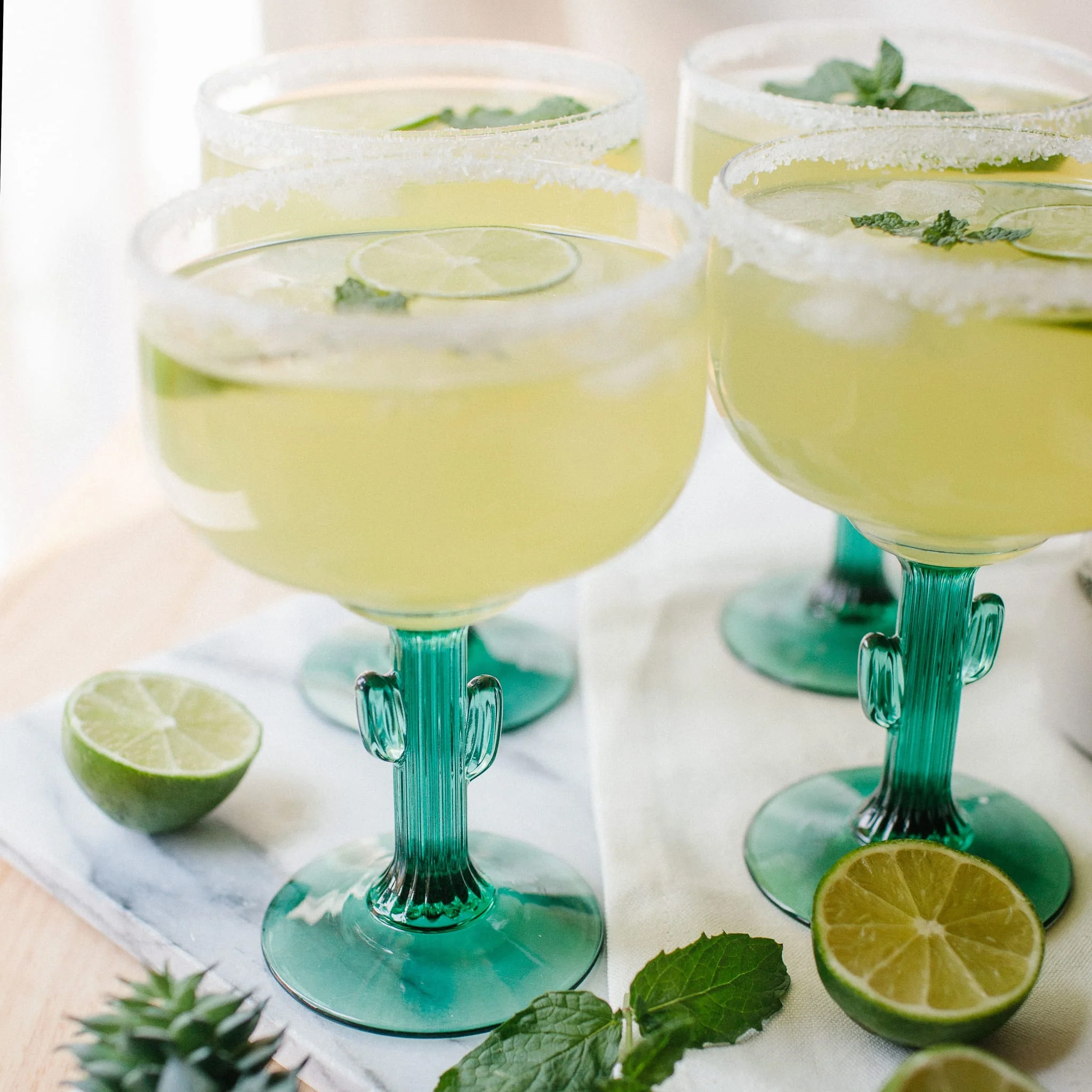 Libbey Cactus Margarita Glasses, 16 ounce, Set of 4