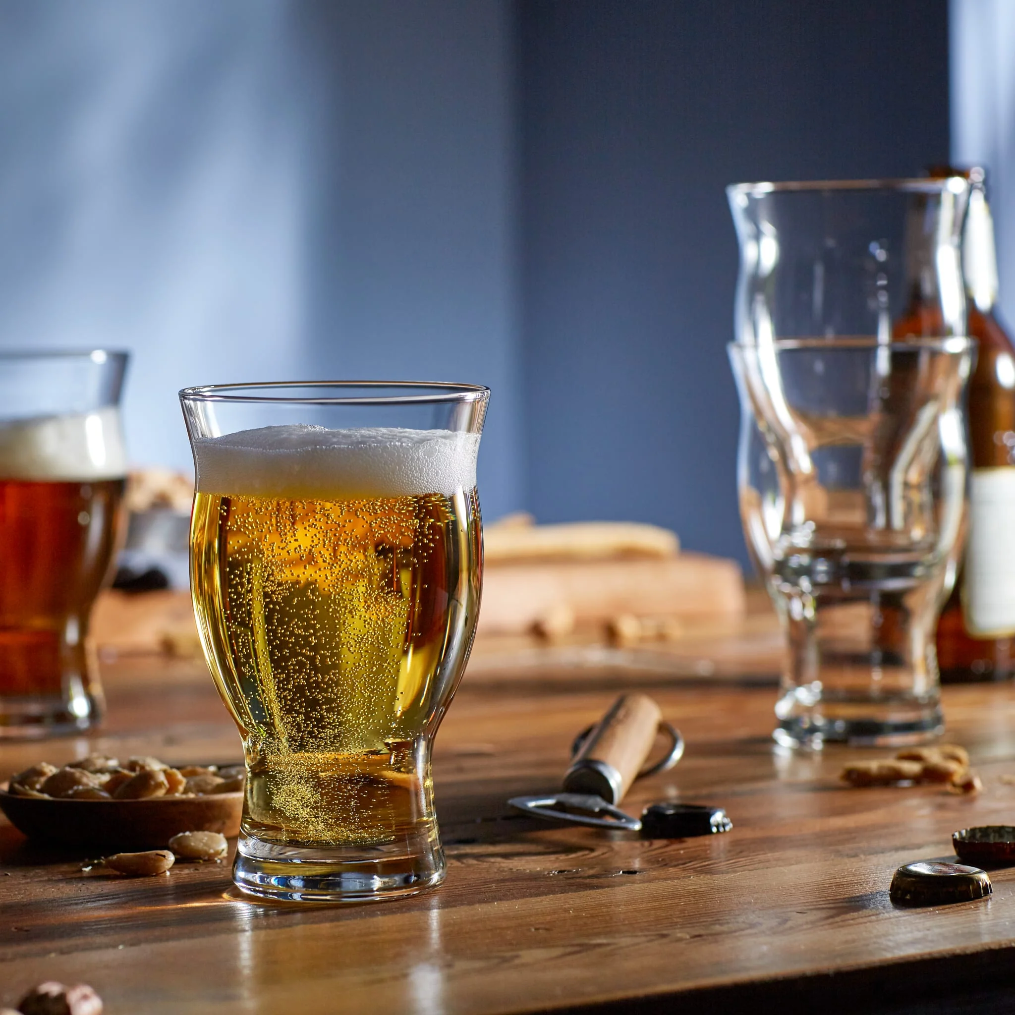 Libbey Craft Brews Nucleated Pint Beer Glasses, 16.75 ounce, Set of 4