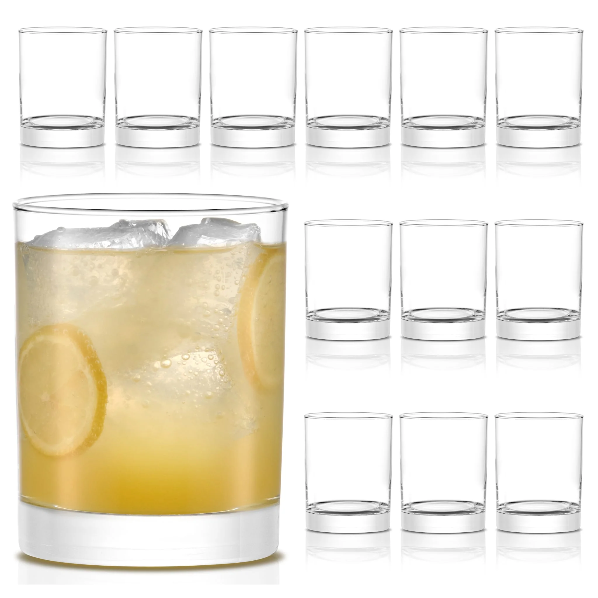 Libbey 厚底复古双份威士忌杯，13.5 盎司，12 只装