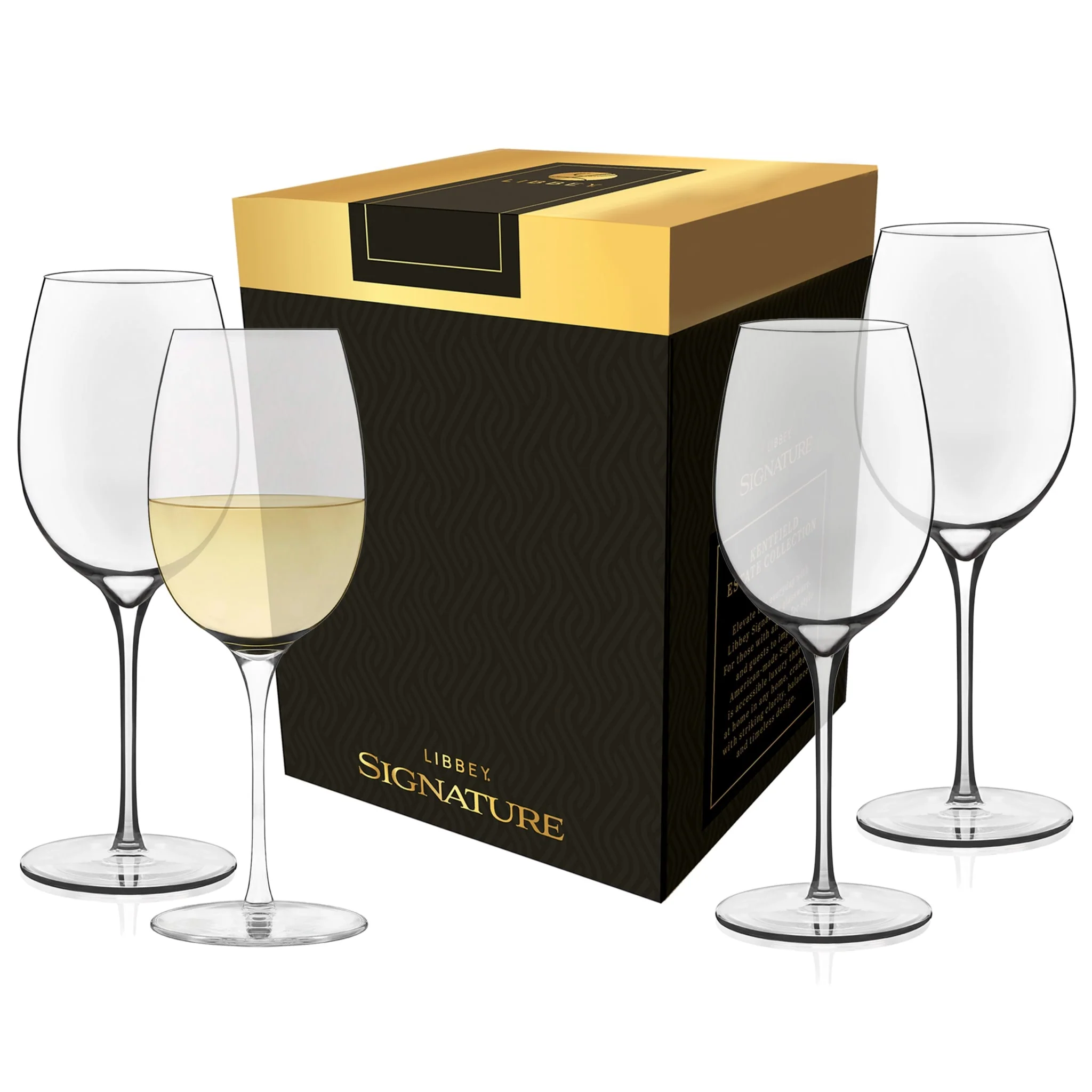 Libbey Signature Kentfield Wine Glasses, 13.25 Ounce, Set of 4