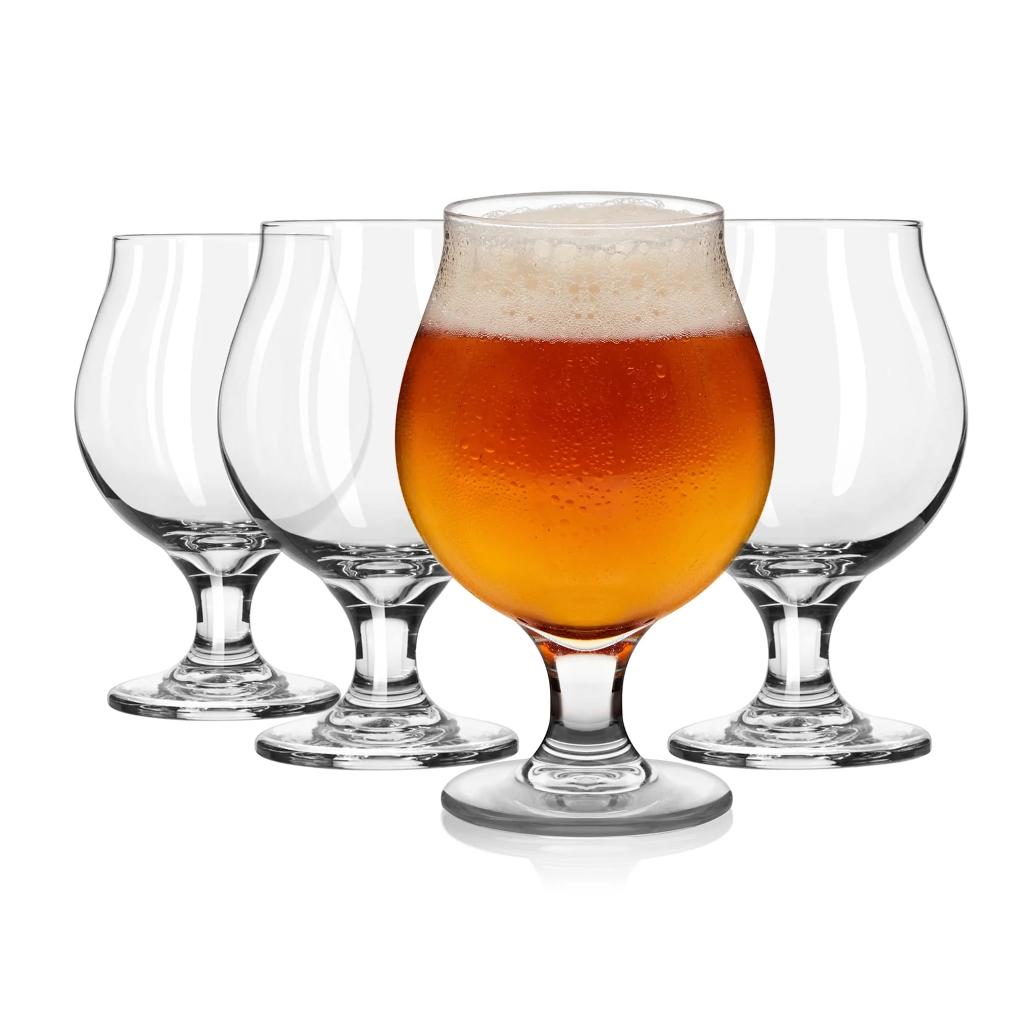 Libbey Craft Brews Classic Belgian Beer Glasses, 16 ounce, Set of 4