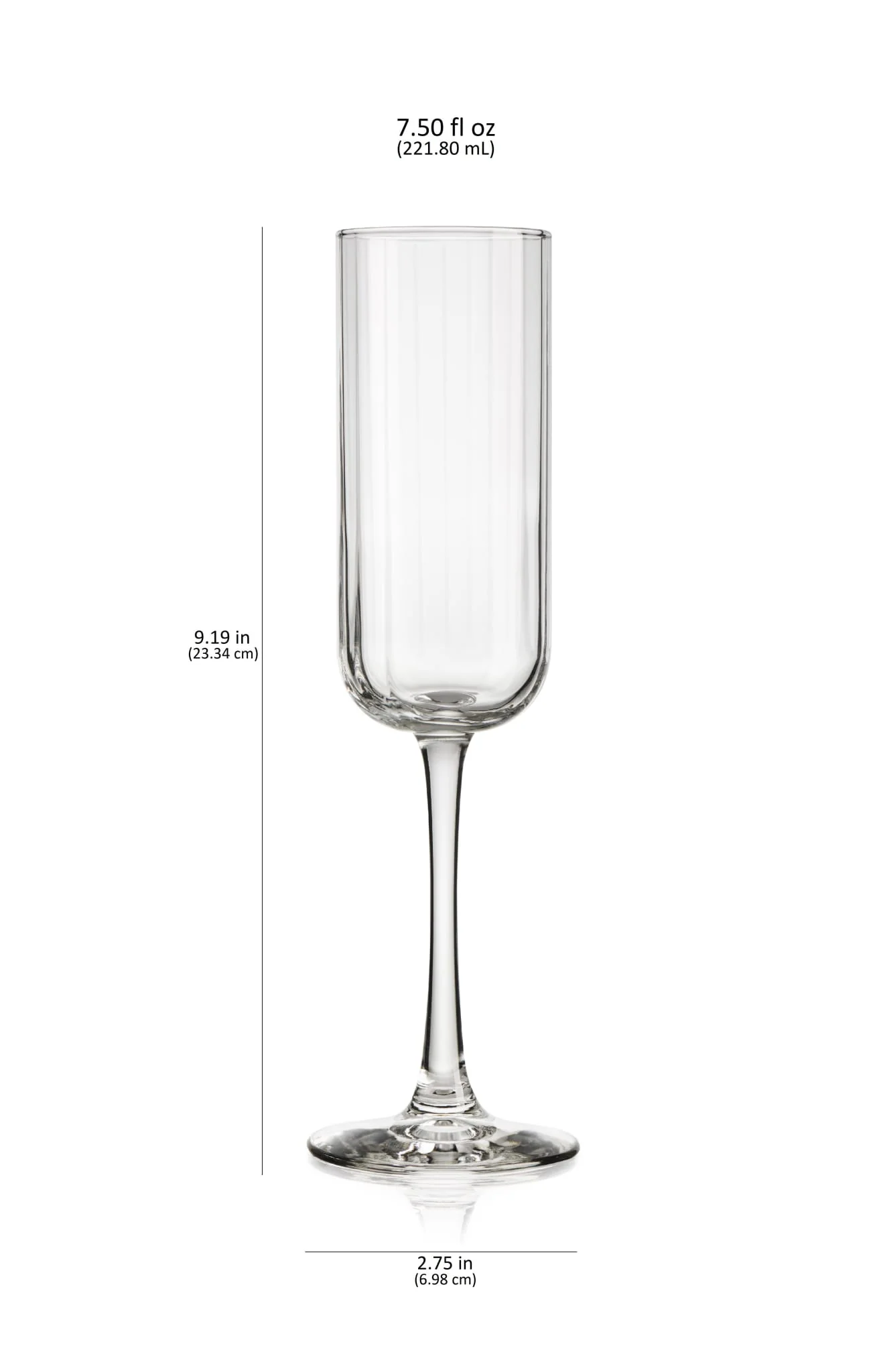 Libbey Paneled 香槟杯，7.5 ounce，4 只装