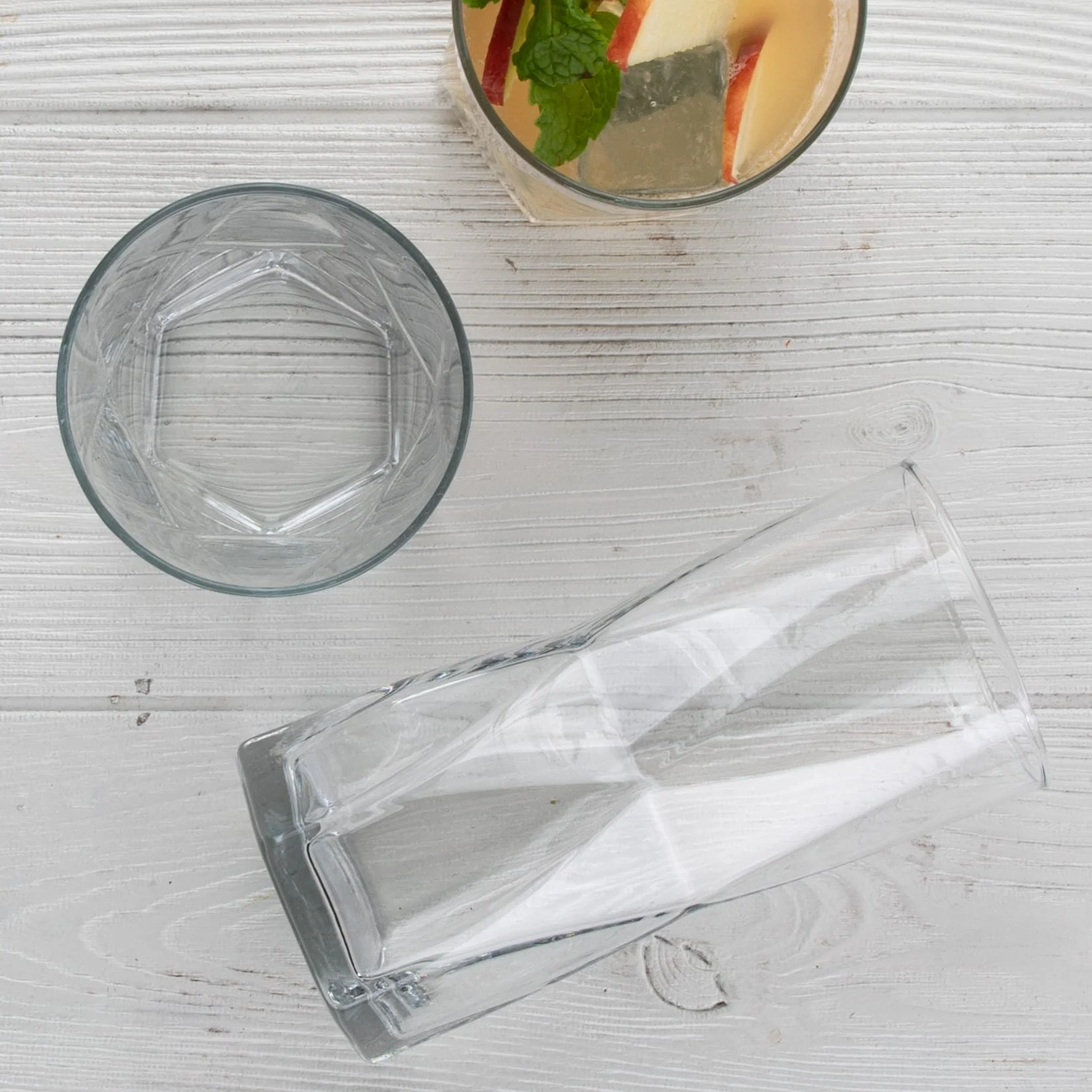 Libbey Rhombus 16 件套平底杯与烈酒杯套装