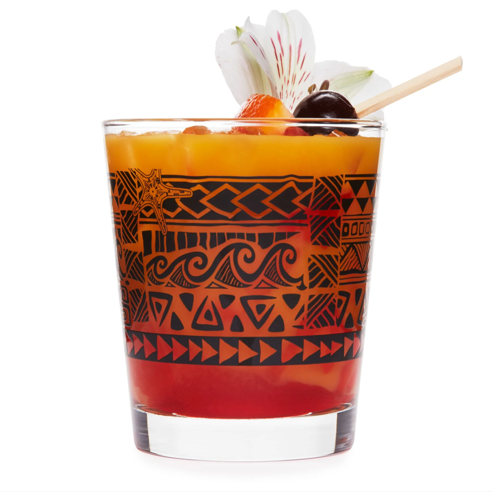 Libbey Tiki Kahiko 古典杯，黑色，13 ounce，4 只装