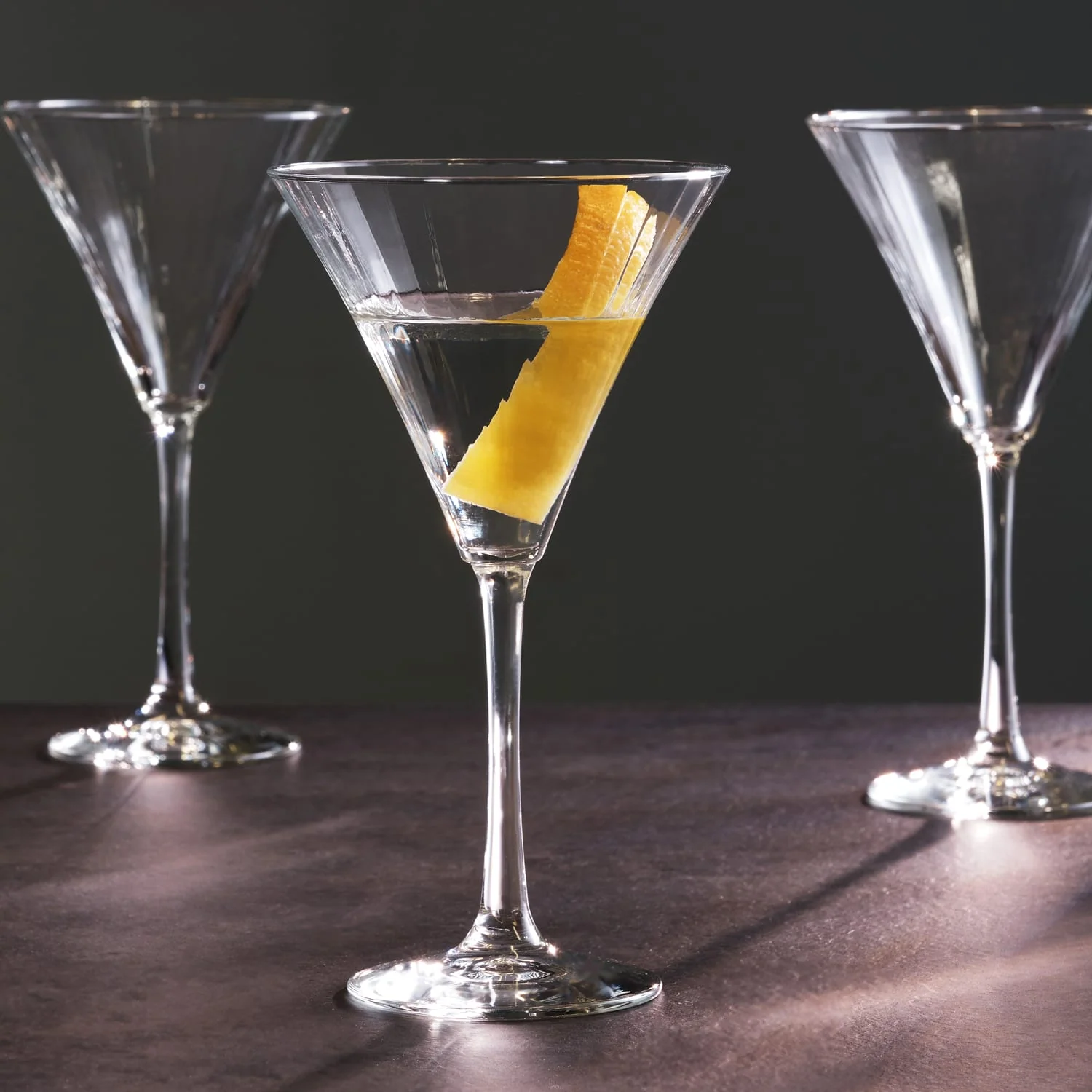 Libbey Paneled Martini Glasses, 9.5 ounce, Set of 4