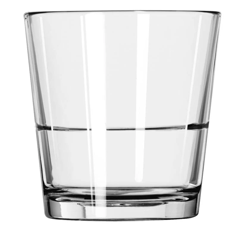 Libbey Restaurant Basics Stacking Double Old Fashioned Glasses, 12 ounce, Set of 12