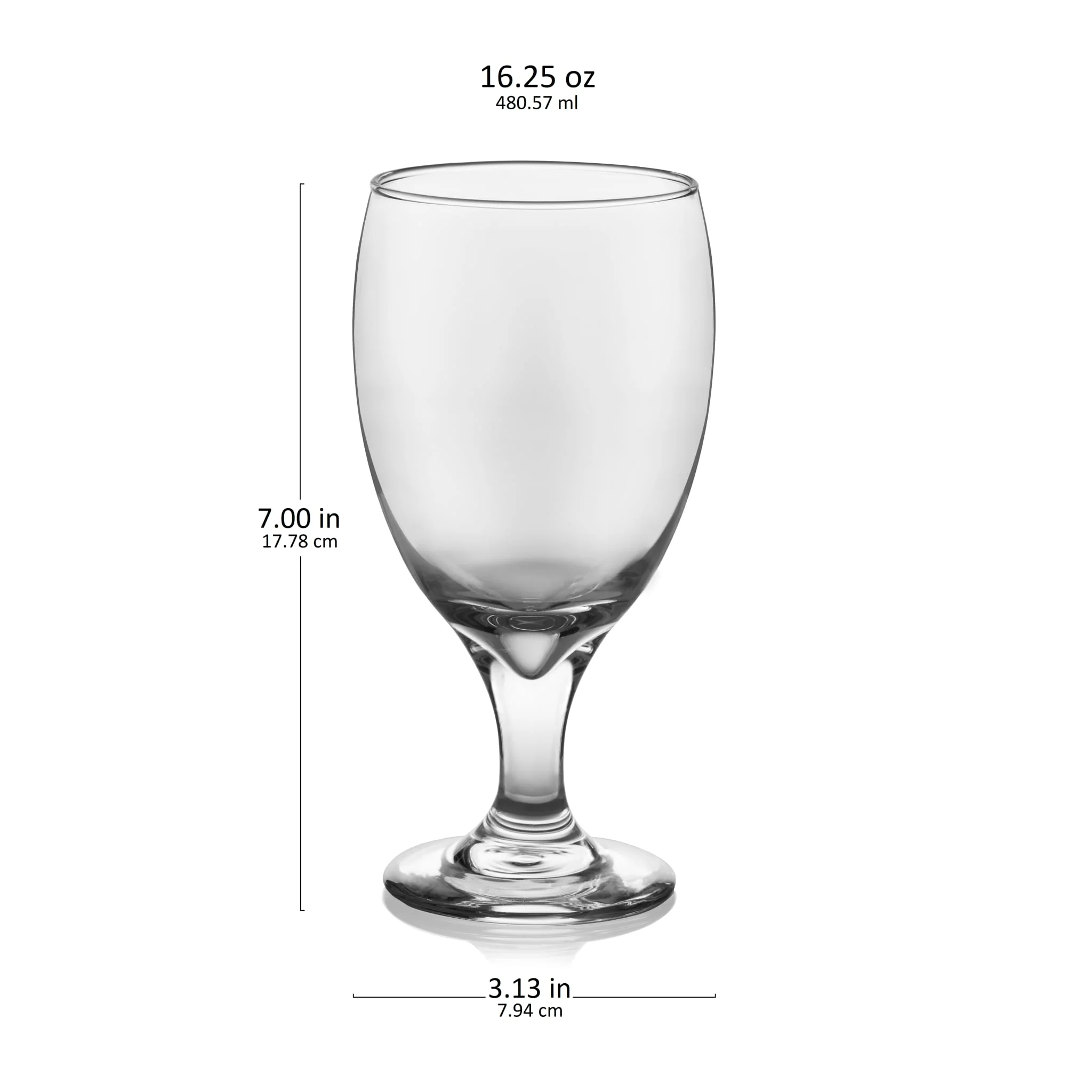 Libbey 经典高脚派对杯，16.25 盎司，12 只装