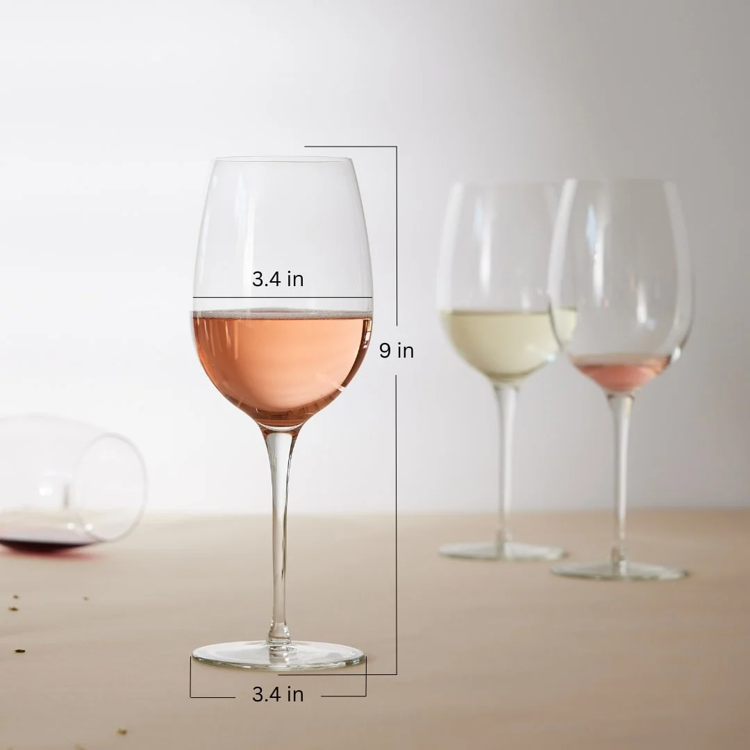 Reserve by Libbey Renaissance All Purpose Wine Glasses, 16 ounce, Set of 12