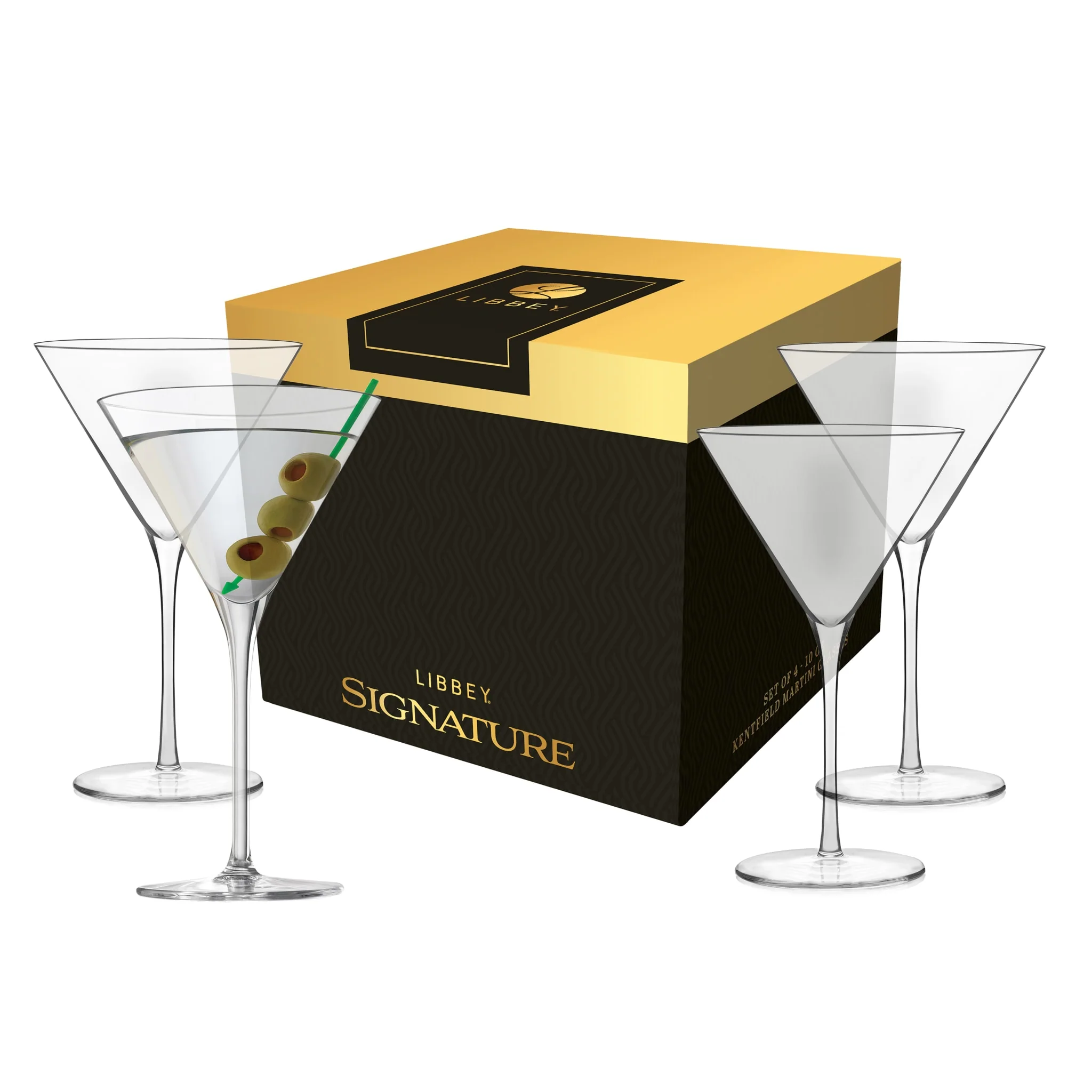 Libbey Signature Kentfield 马天尼酒杯，10 盎司，4 只装