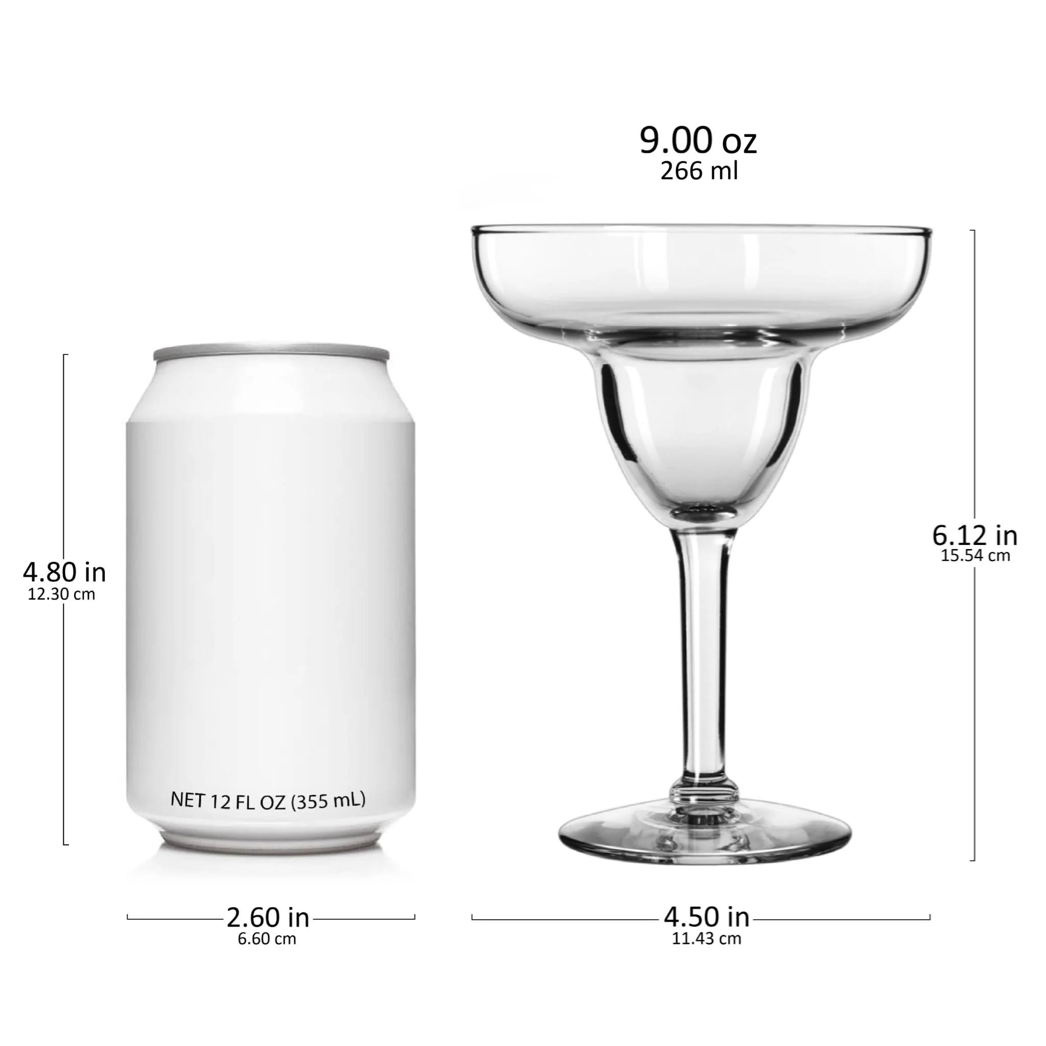 Libbey Margarita 派对玻璃杯，9 盎司，12 只装
