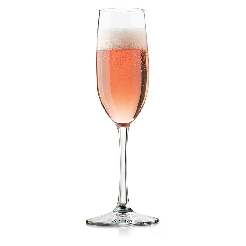 Libbey Vina Flute Glasses, 8 ounce, Set of 12