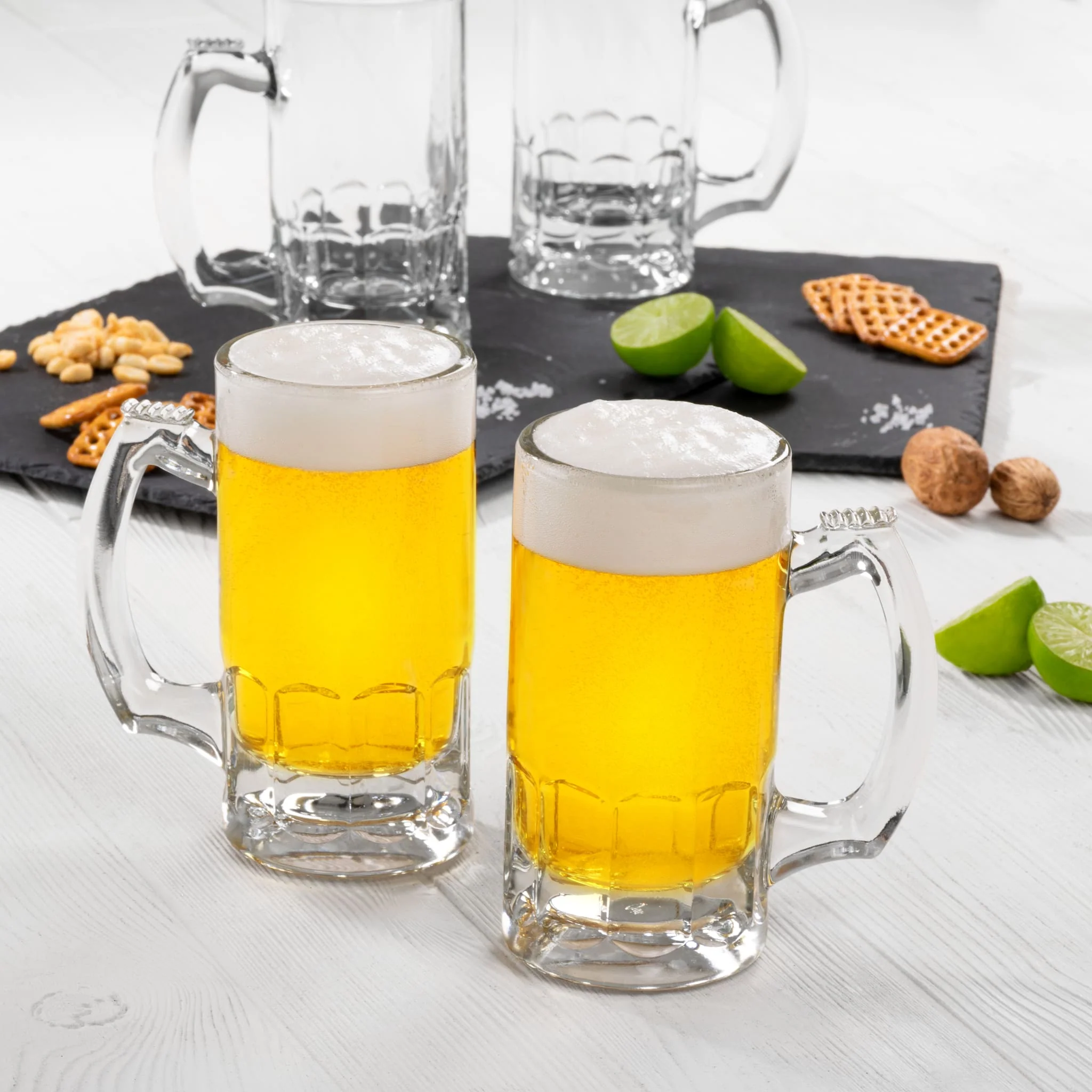 Libbey Craft Brews Glass Beer Mug，12.7 盎司，4 件套