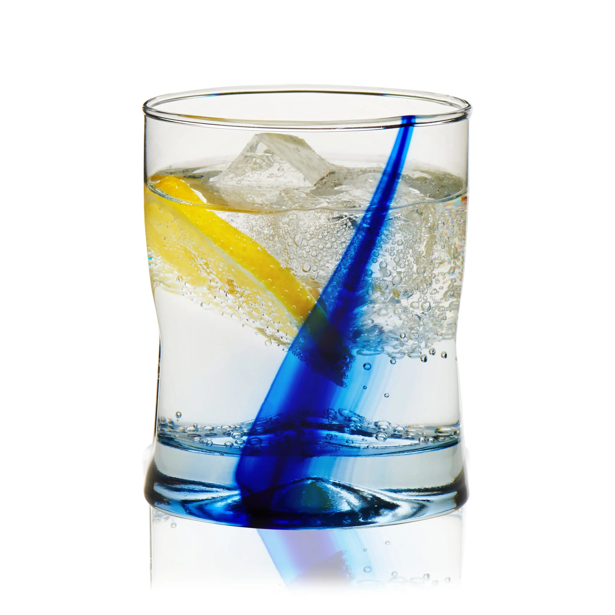 Libbey Blue Ribbon Impressions Large Rocks Glasses, 12.5 ounce, Set of 8