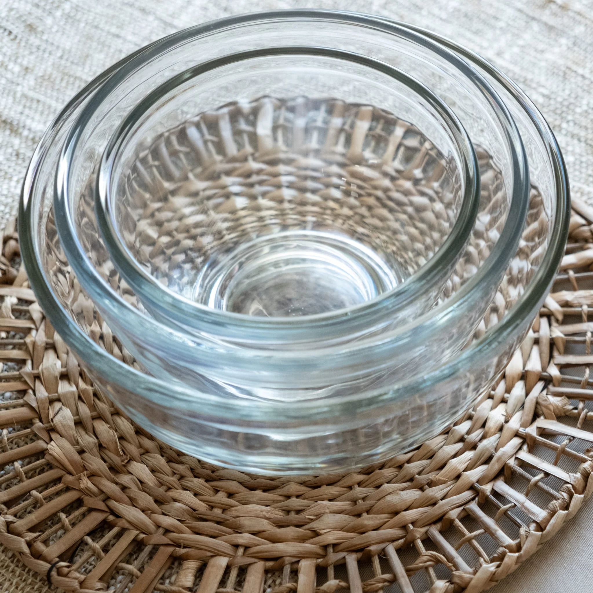 Libbey Baker's Basics 3 Piece Glass Mixing Bowl Set, Multi Size