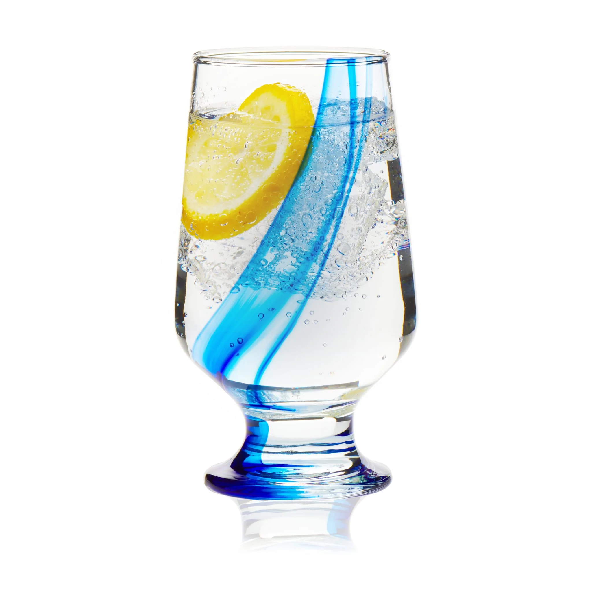 Libbey Blue Ribbon Goblet Beverage Glasses, 12.8 ounce, Set of 8