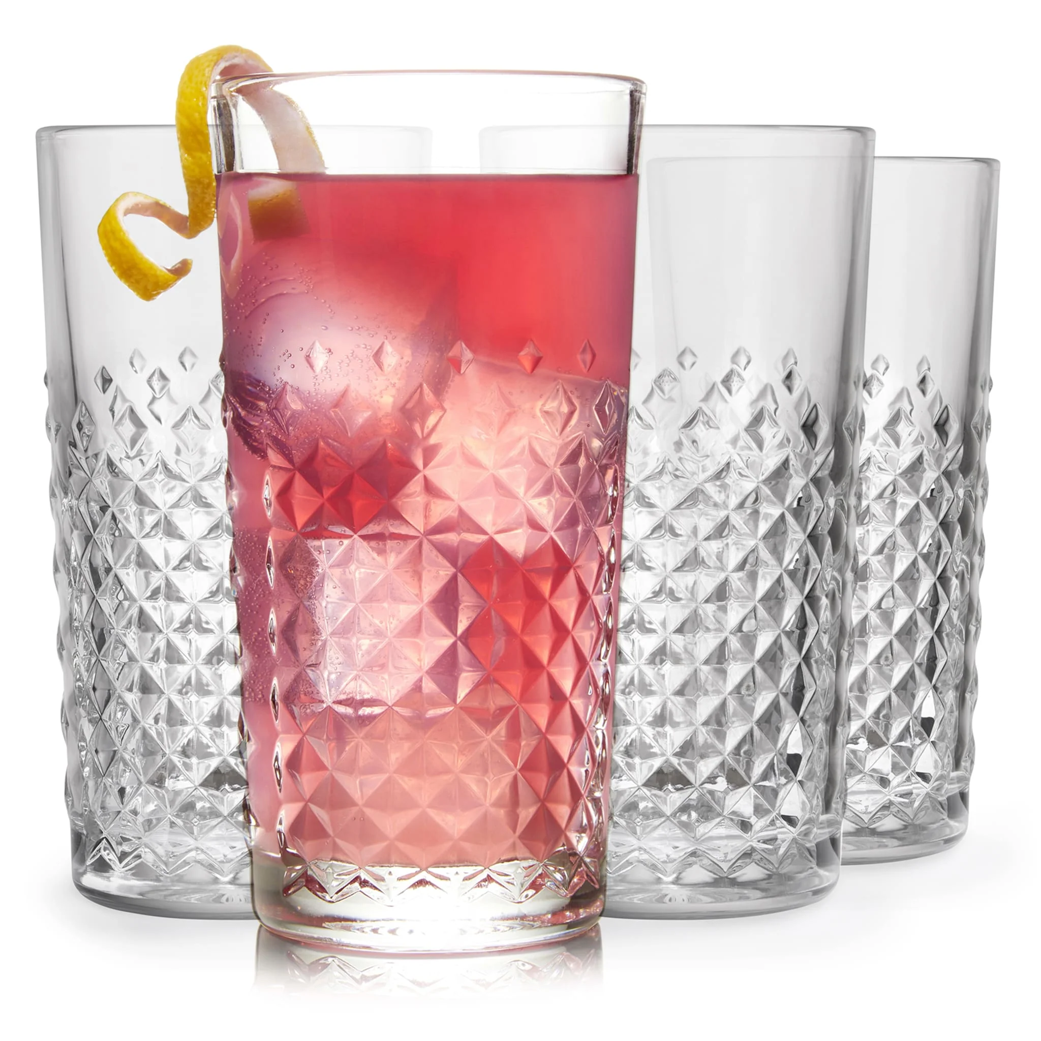 Libbey Carats 平底杯，14 ounce，4 只装
