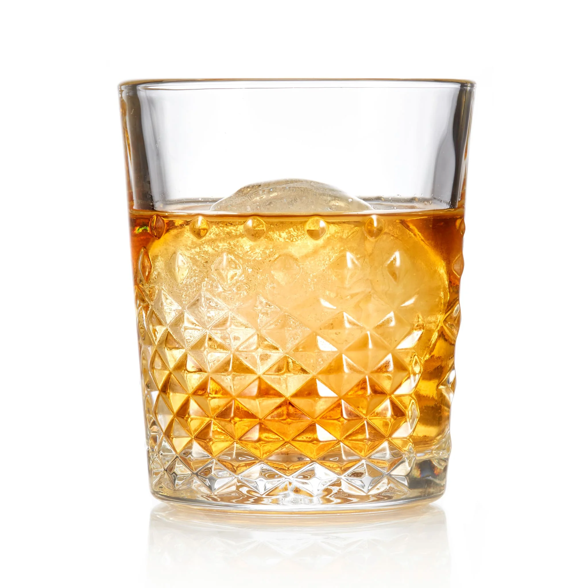 Libbey Carats Double Old Fashioned Glasses, 12 ounce, Set of 4