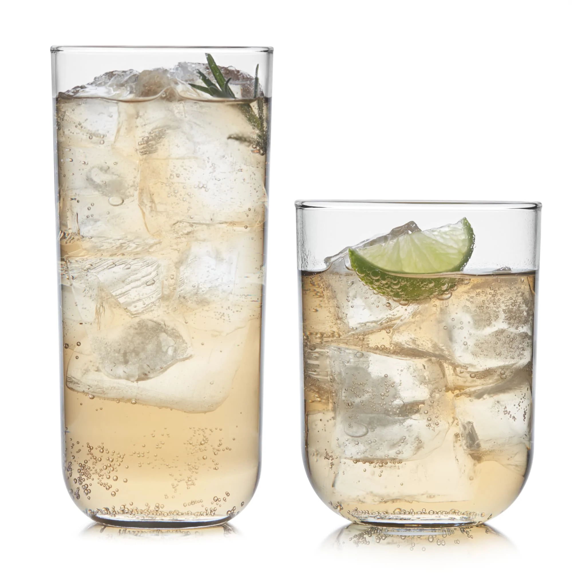 Libbey Polaris 16 件套平底杯与古典杯套装，Axis
