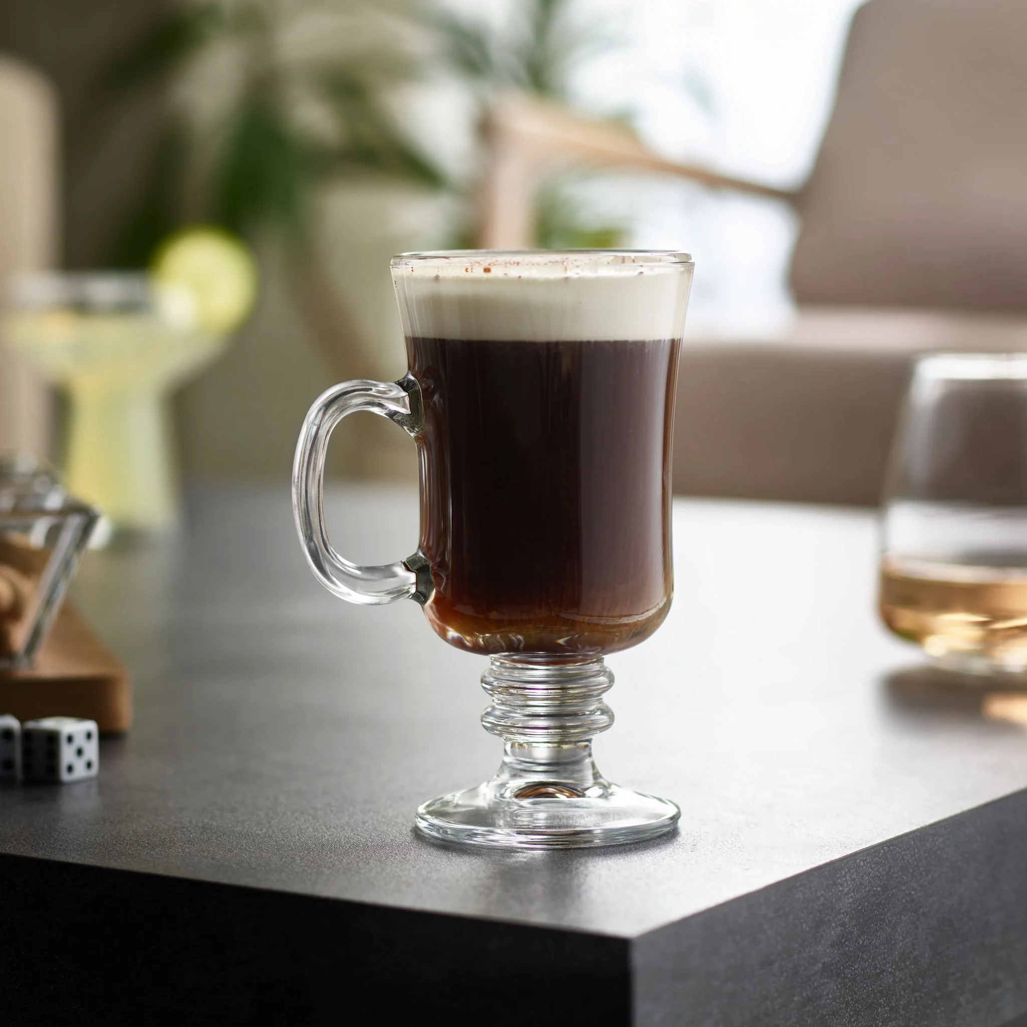 Libbey 爱尔兰咖啡马克杯玻璃杯，8.5 盎司，4 只装