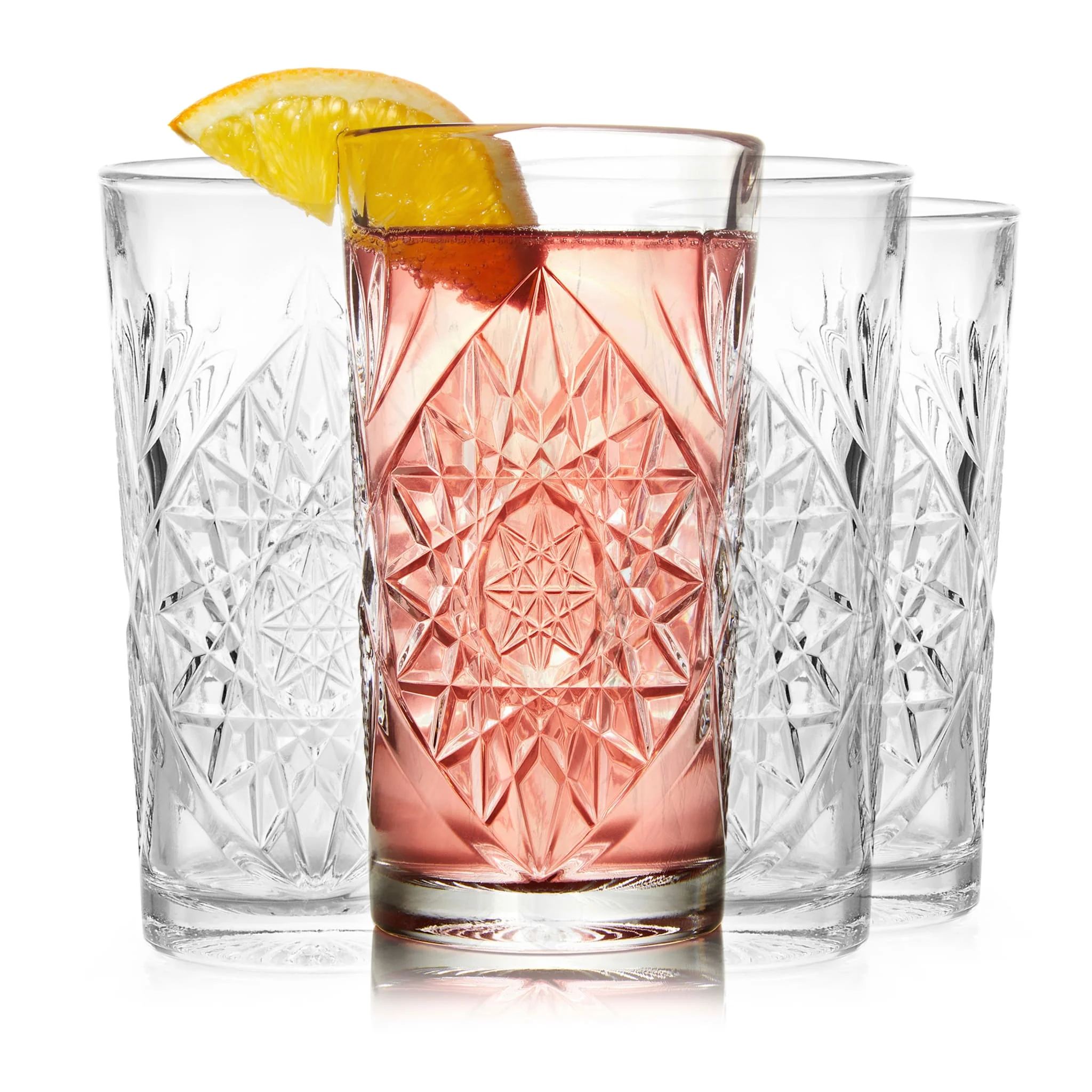 Libbey Hobstar 冷饮杯，16 ounce，4 只装