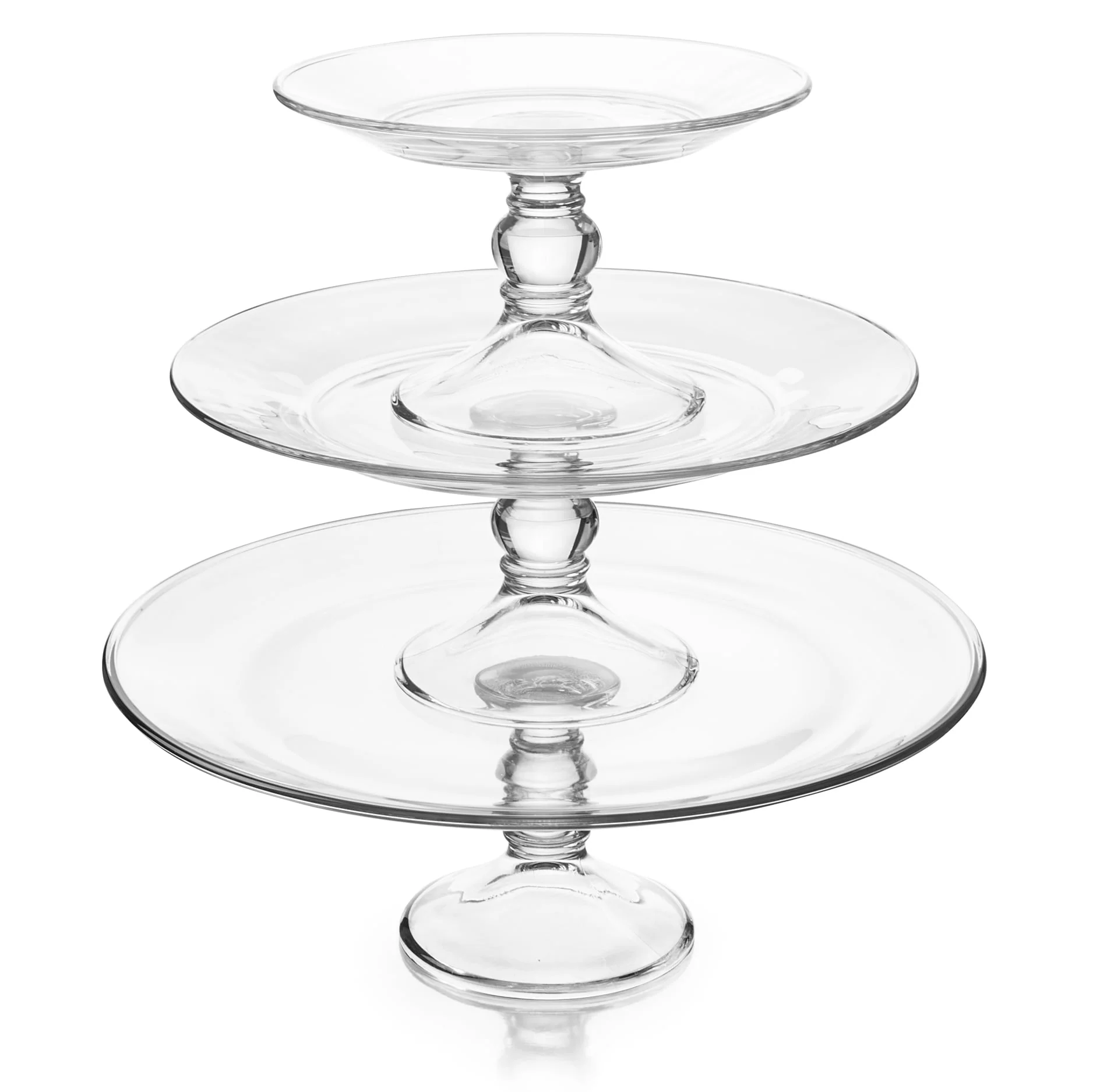 Libbey Selene 3 层玻璃高脚展示托盘套装