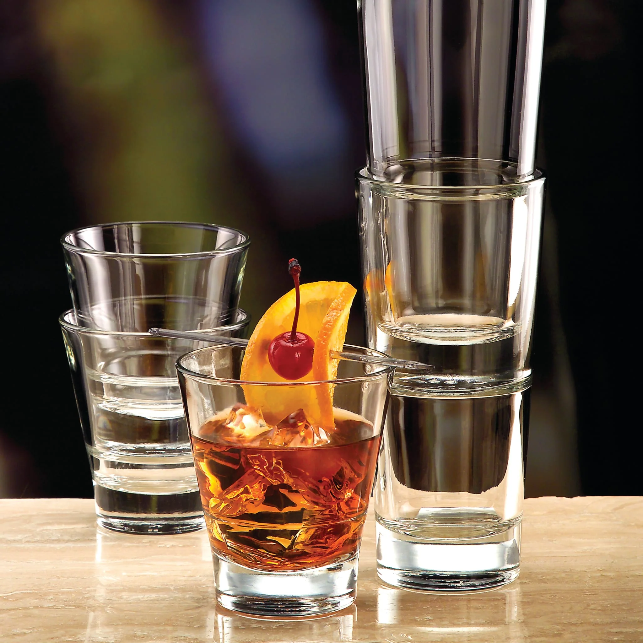 Libbey Endeavor 可堆叠DuraTuff洛克杯，9盎司，12只装
