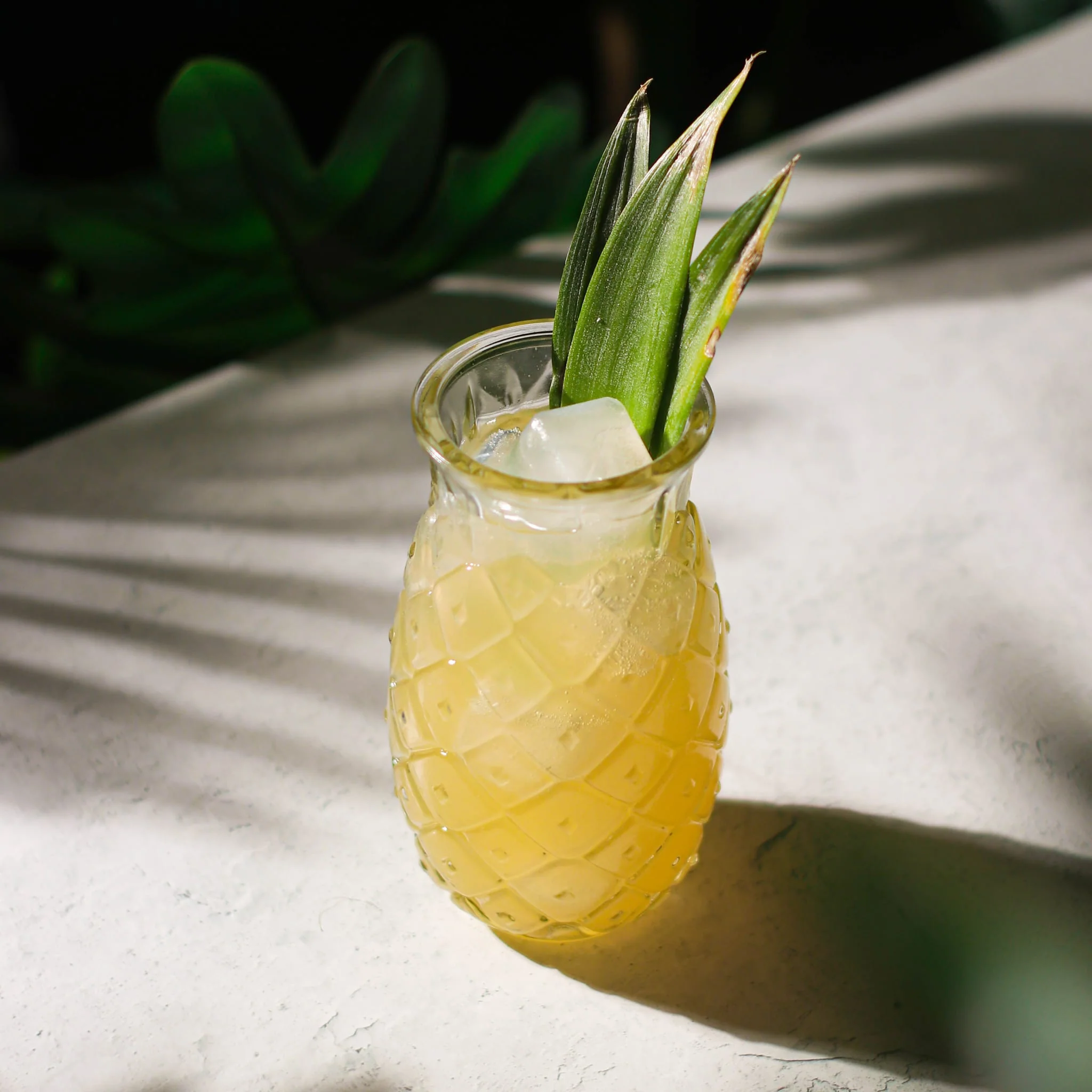 Libbey Tiki Pineapple Glasses, 17 ounce, Set of 4