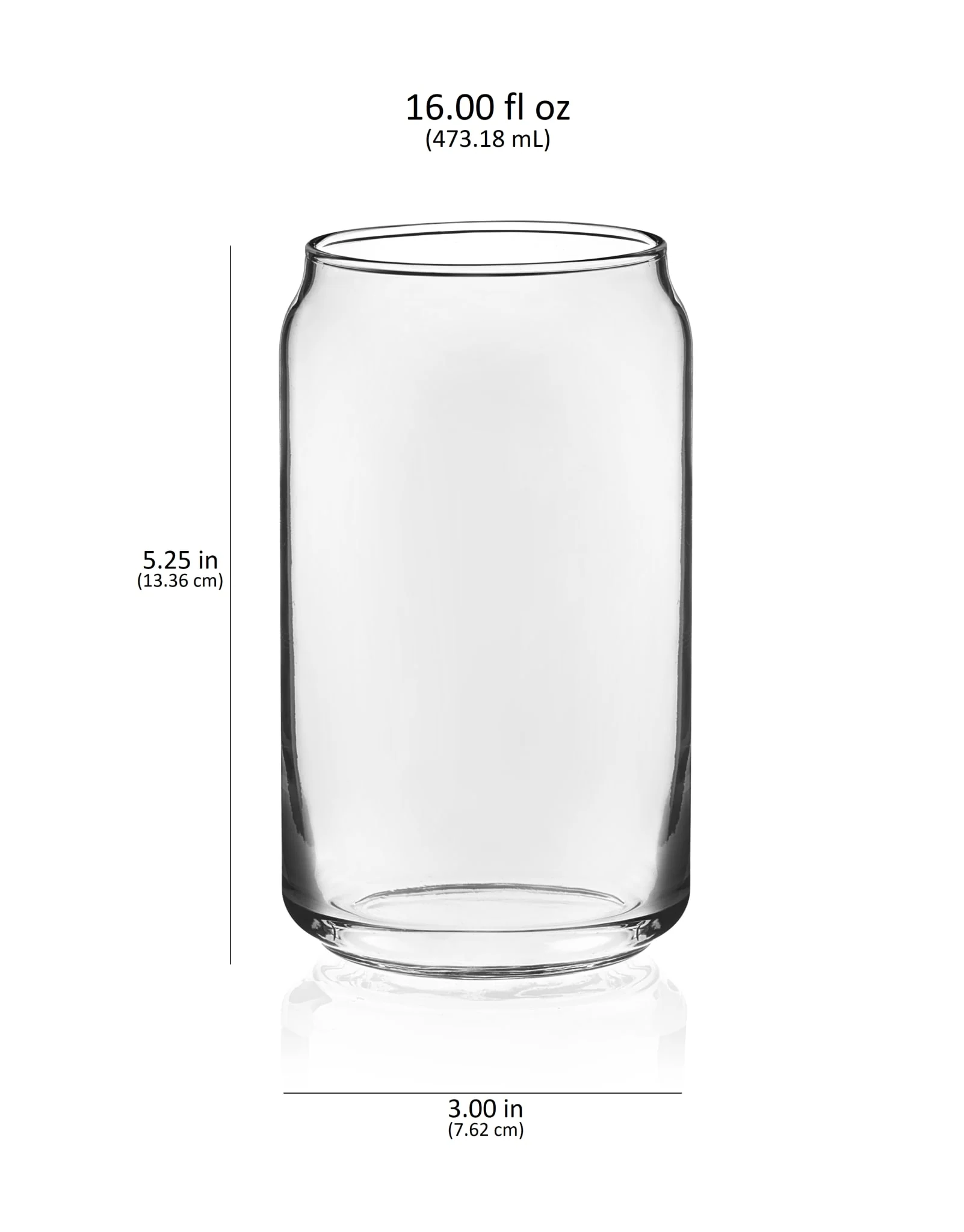 Libbey Classic Can 平底杯，16 ounce，4 只装