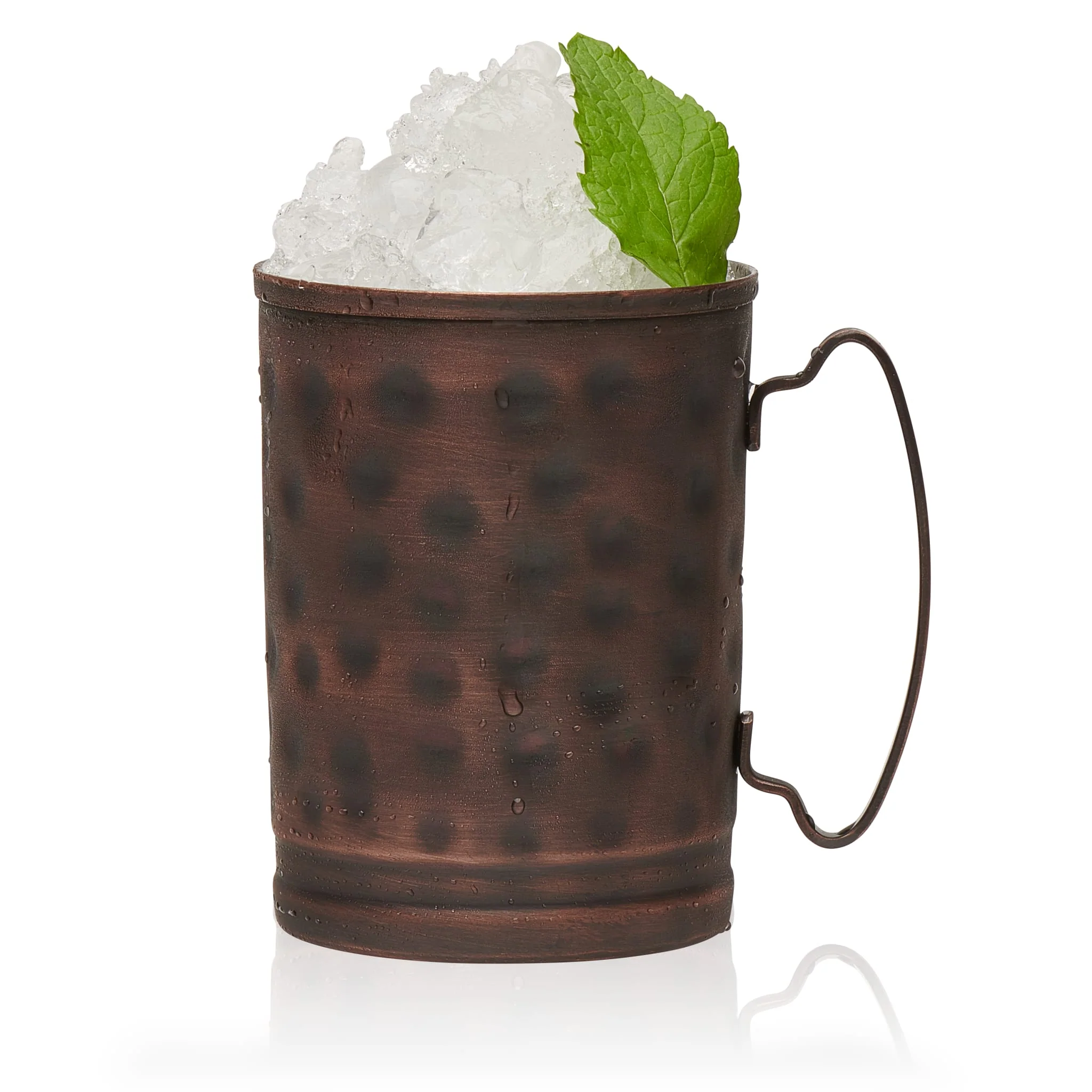 Libbey Moscow Mule 锤纹铜杯，14盎司，4件套