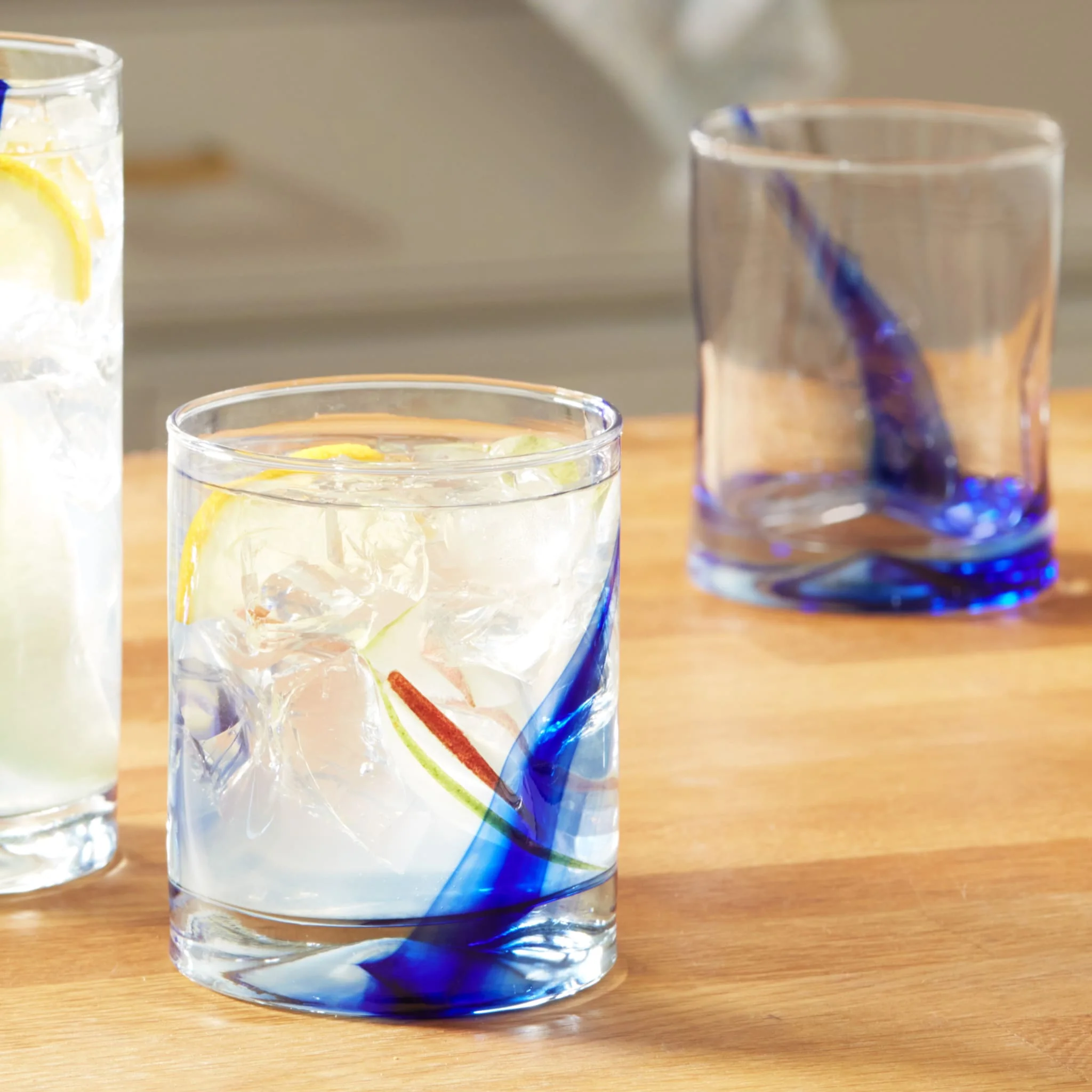 Libbey Blue Ribbon Impressions Large Rocks Glasses, 12.5 ounce, Set of 8
