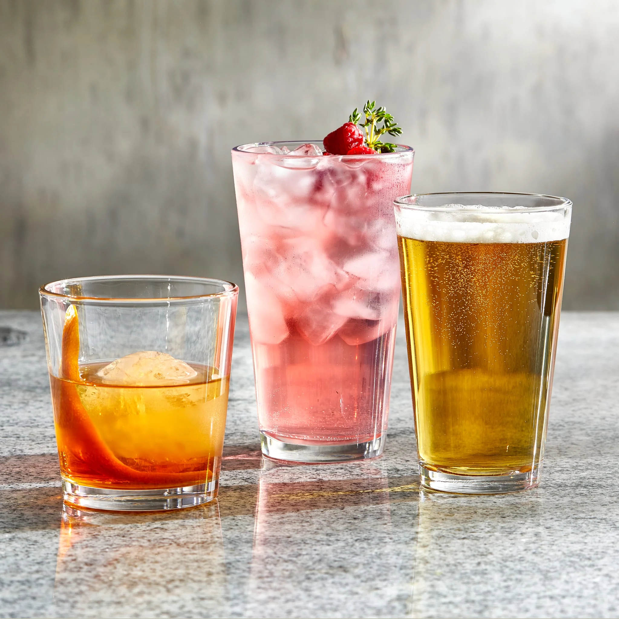 Libbey Bar Essentials 双份古典杯，12盎司，6只装