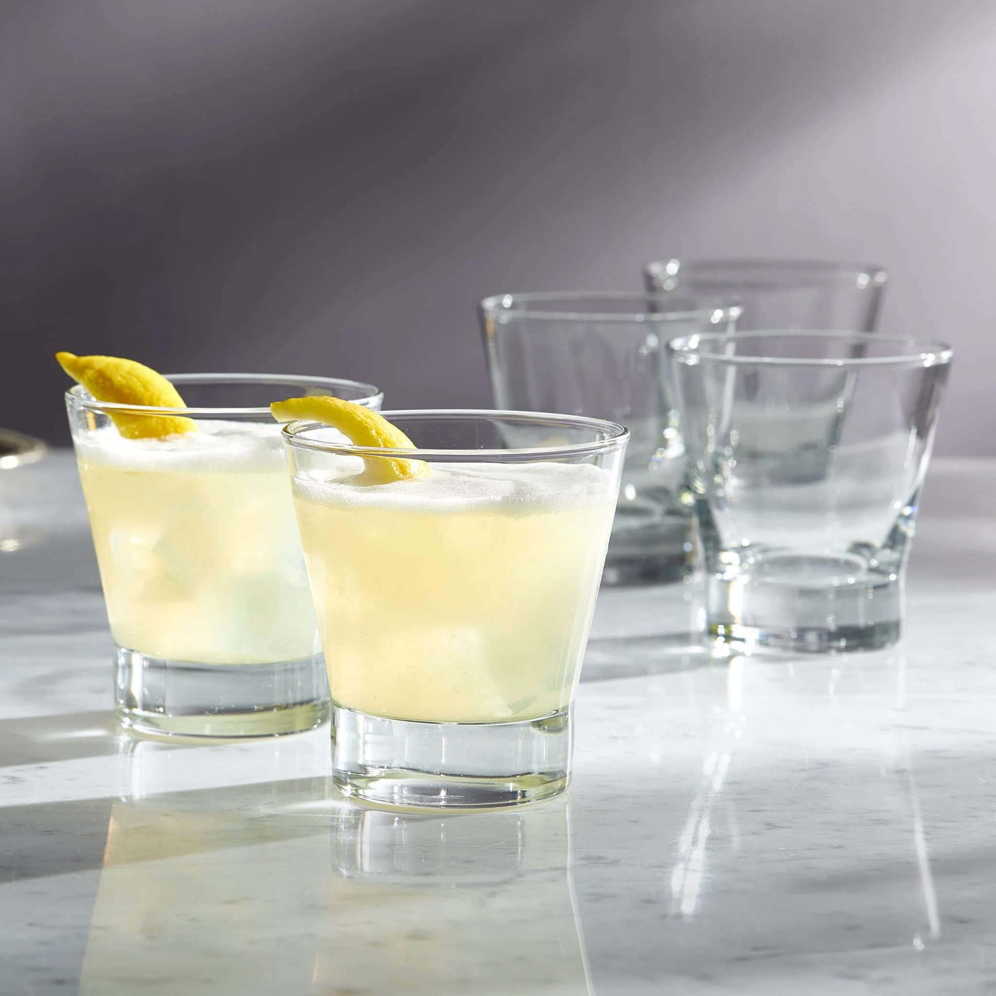 Libbey Modern Bar Essentials Double Old Fashioned Glasses, 10.5 ounce, Set of 6