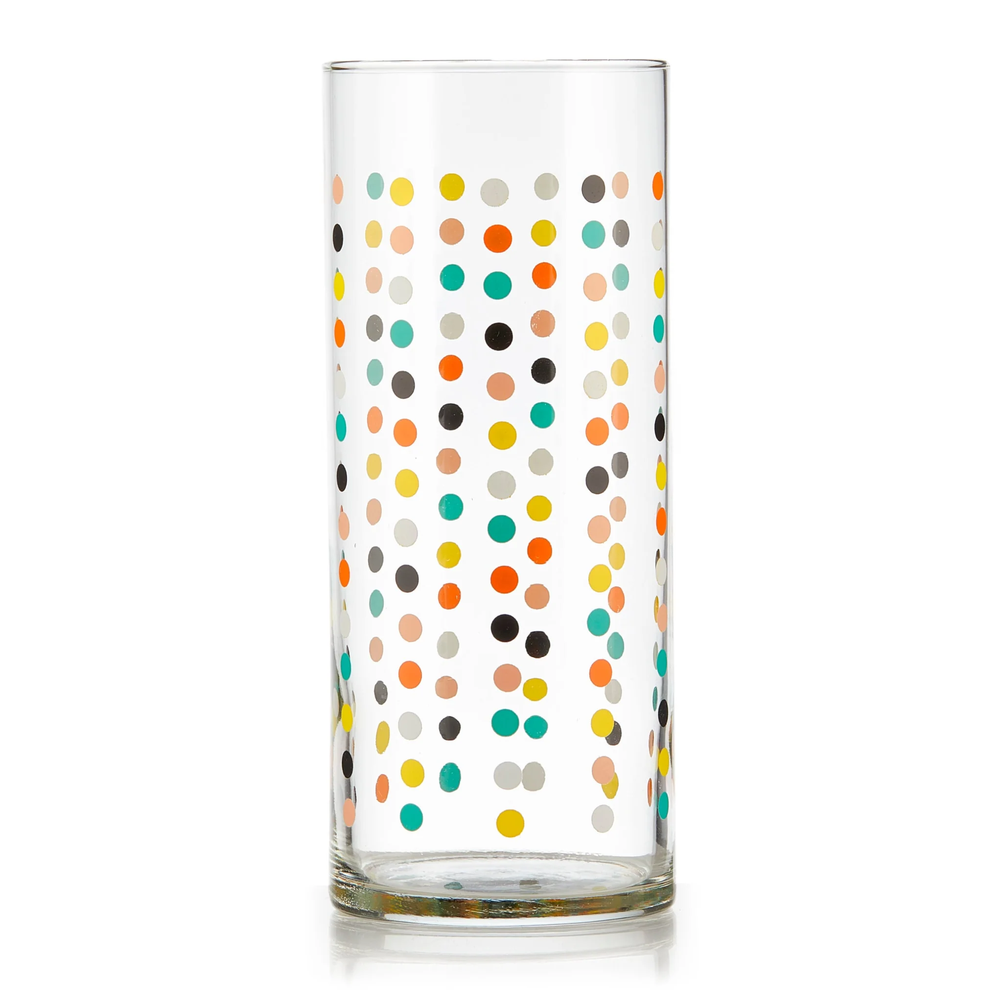 Libbey Vintage Flower Power Party Dots 冷饮杯，16盎司，4只装
