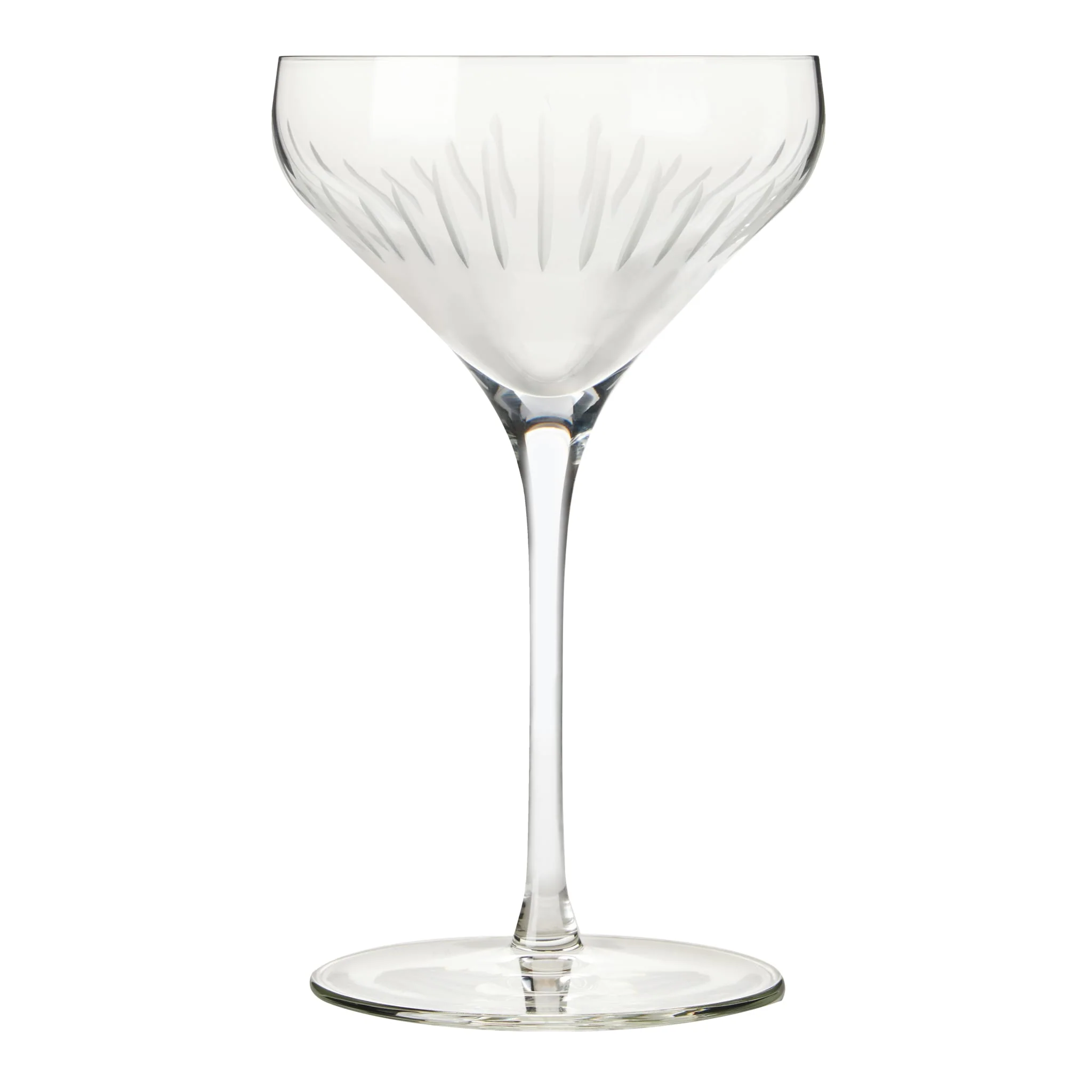 Libbey Signature Greenwich Diamond Cut Coupe Cocktail Glasses, 8 ounce, Set of 4