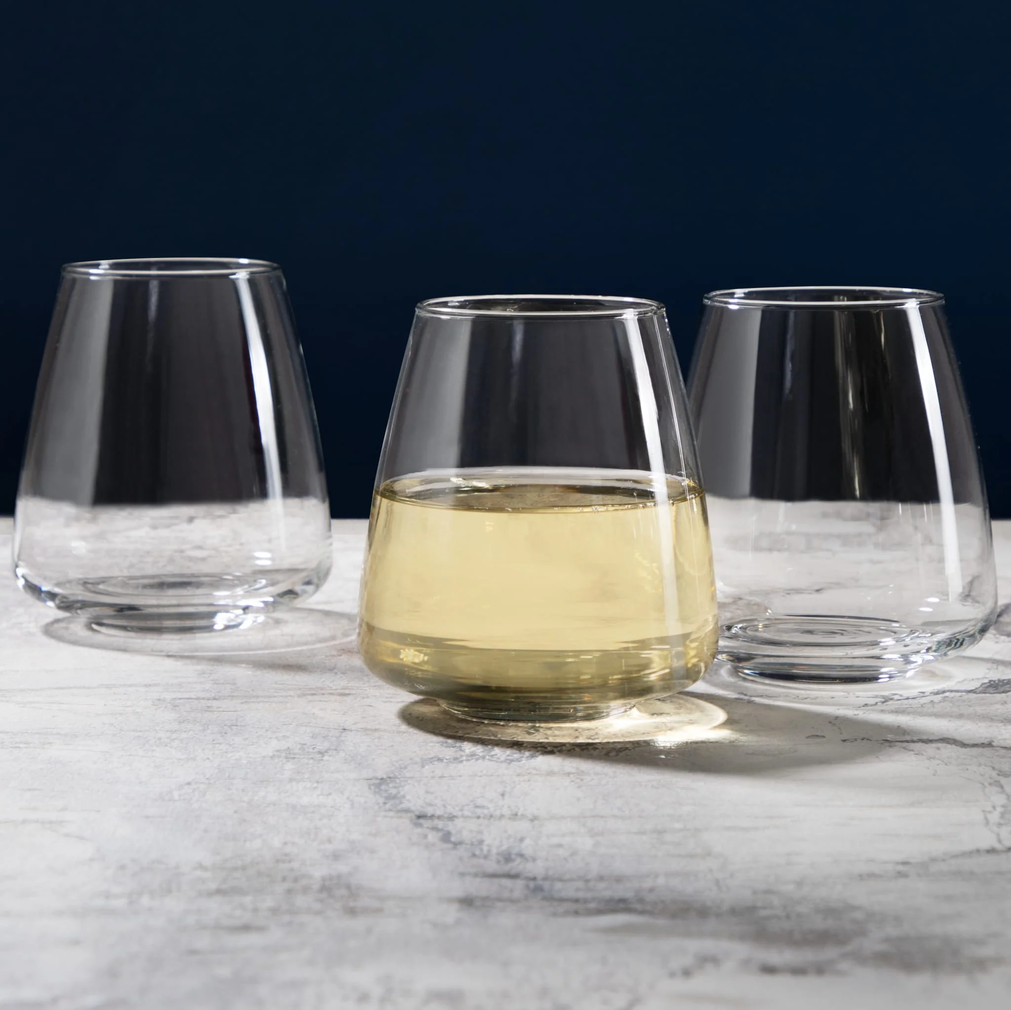 Libbey 无柄可叠放锥形多用酒杯，16 盎司，6 件套