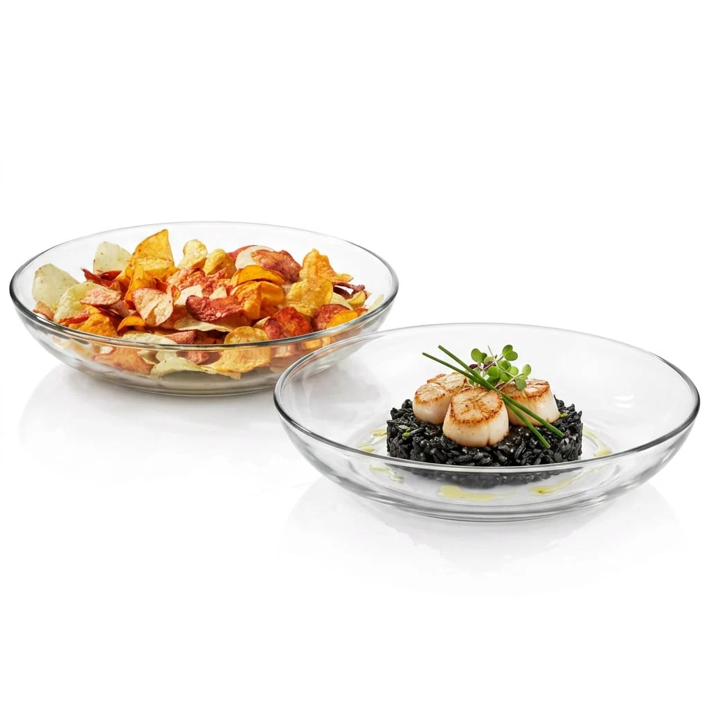 Libbey Selene Coupe Glass Serving Bowls, Set of 2