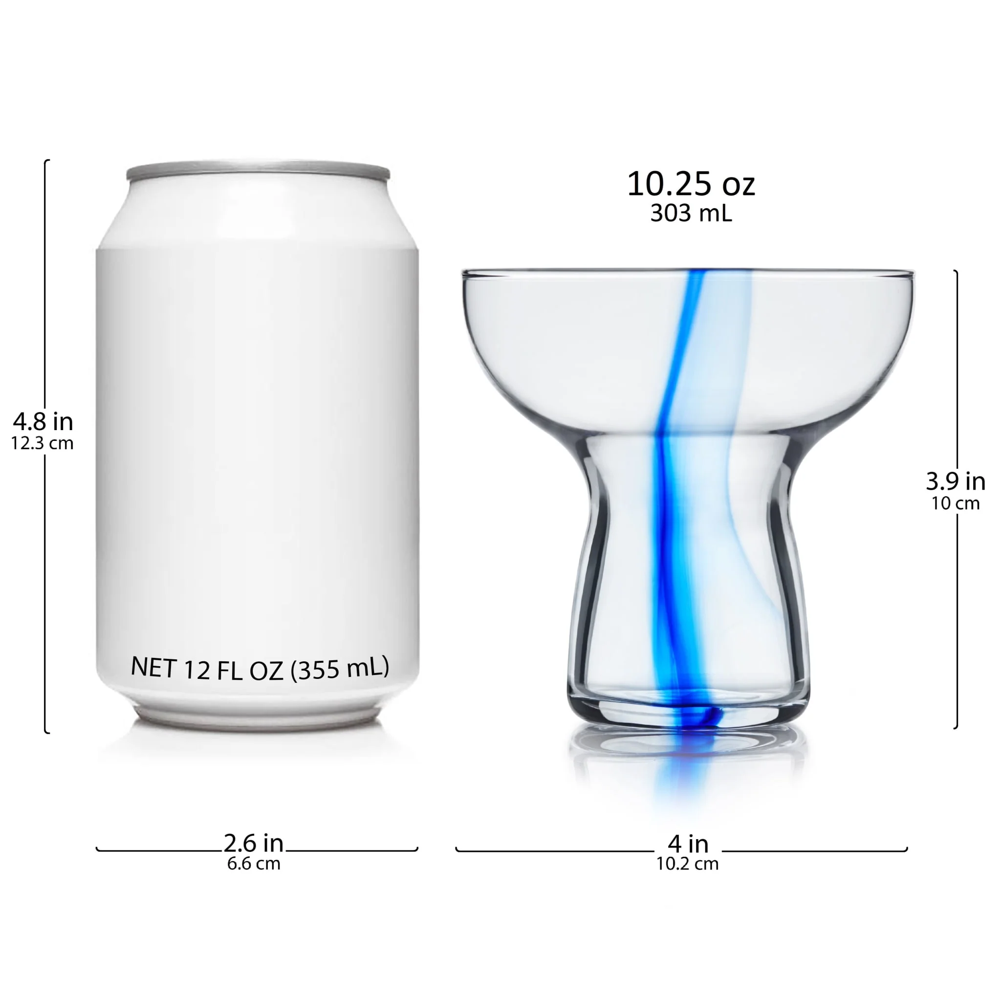Libbey Blue Ribbon 无柄玛格丽特杯，10.25 ounce，6 只装