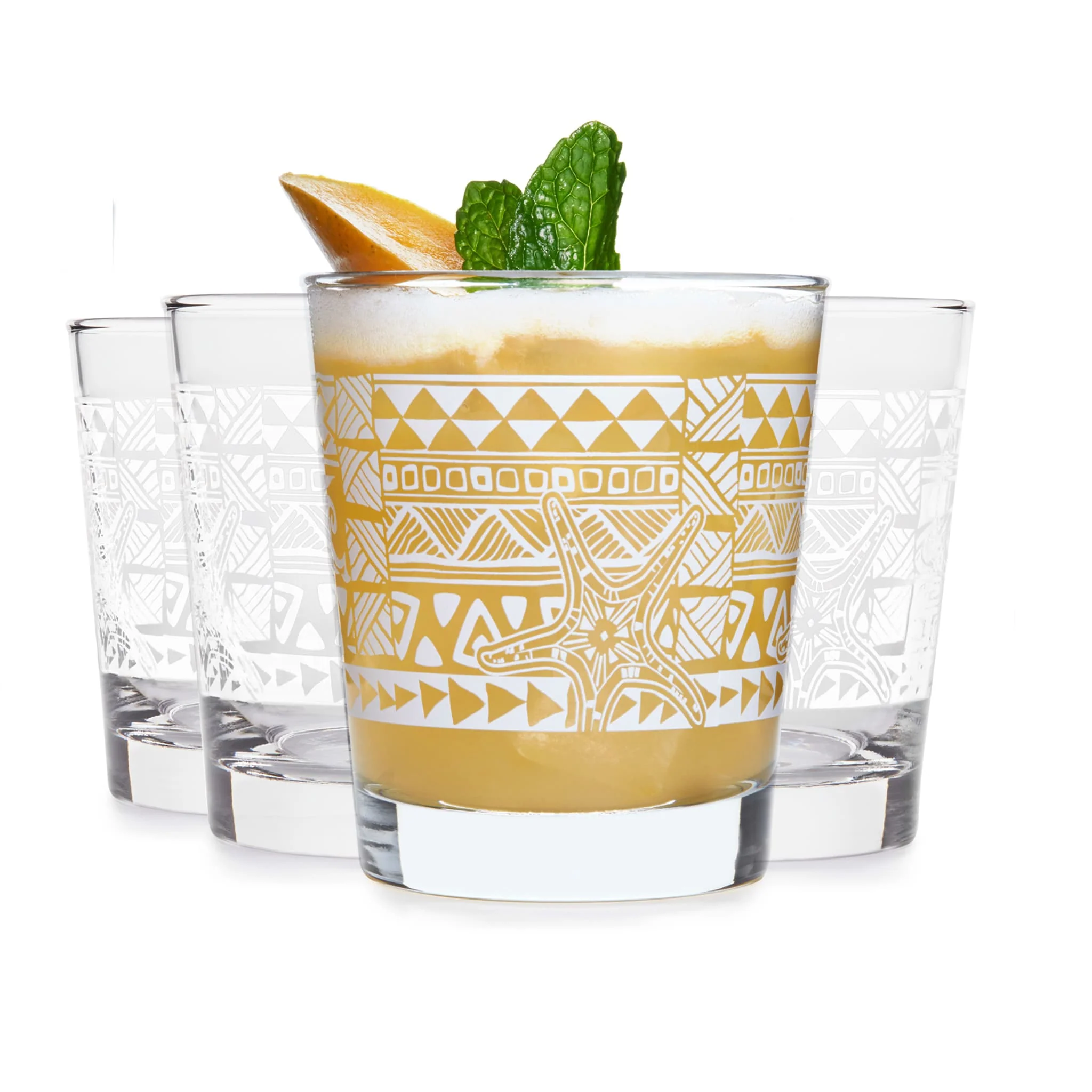 Libbey Tiki Kahiko 洛克杯，白色，13 ounce，4 只装