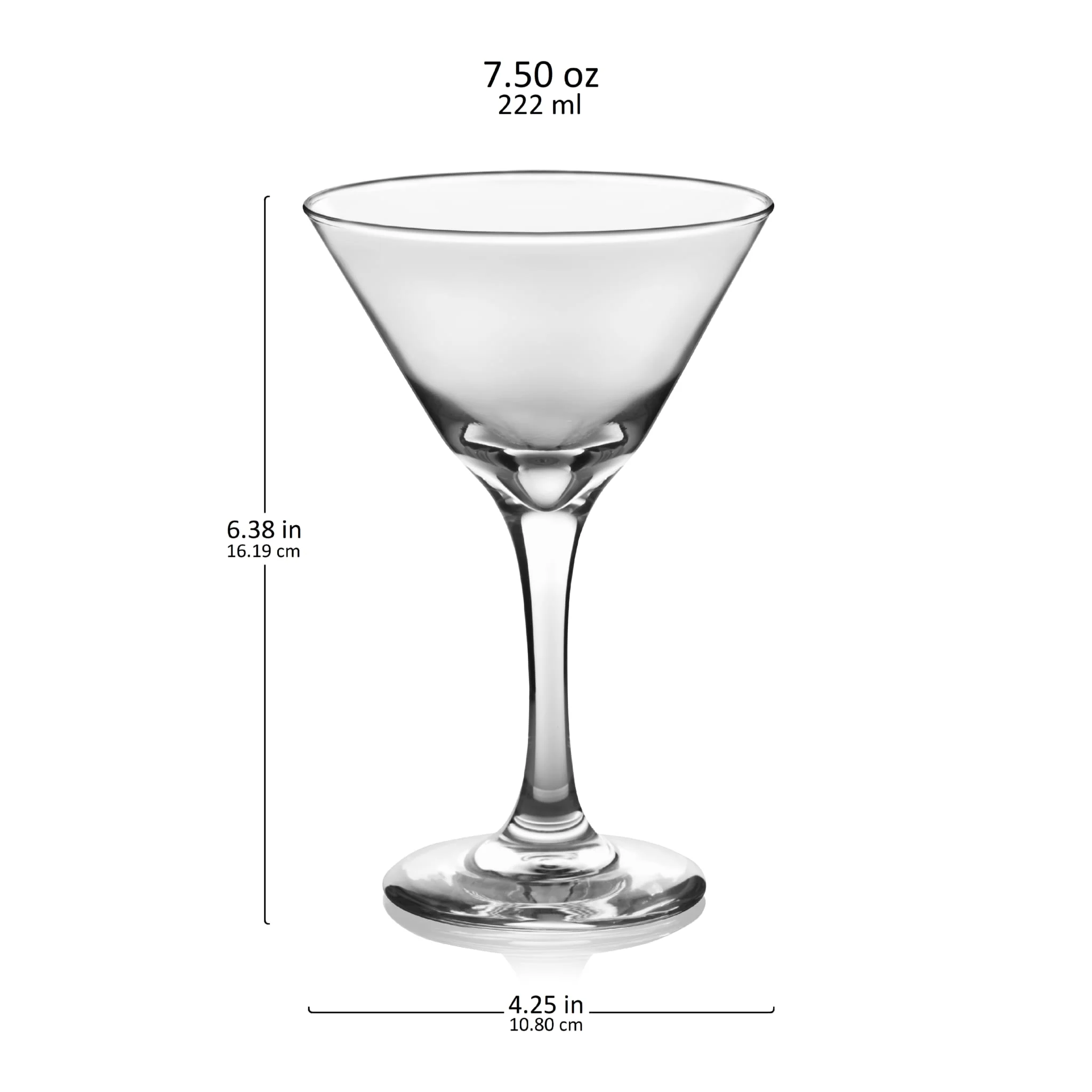 Libbey Martini Party 玻璃杯，7.5 盎司，12 件套