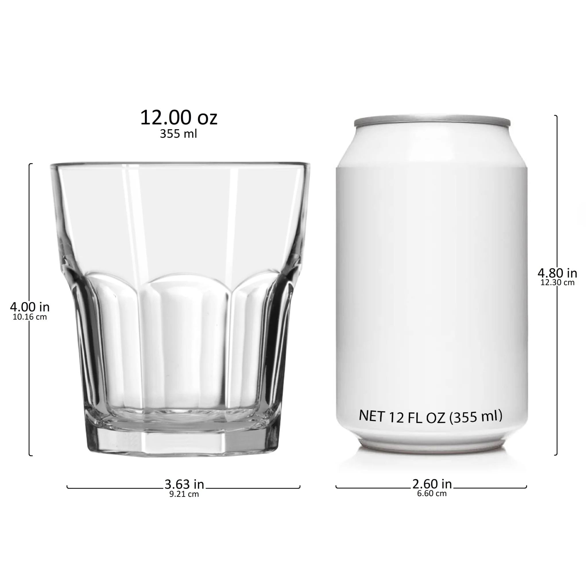 Libbey Gibraltar DuraTuff 双份古典岩石杯，12 盎司，12 只装