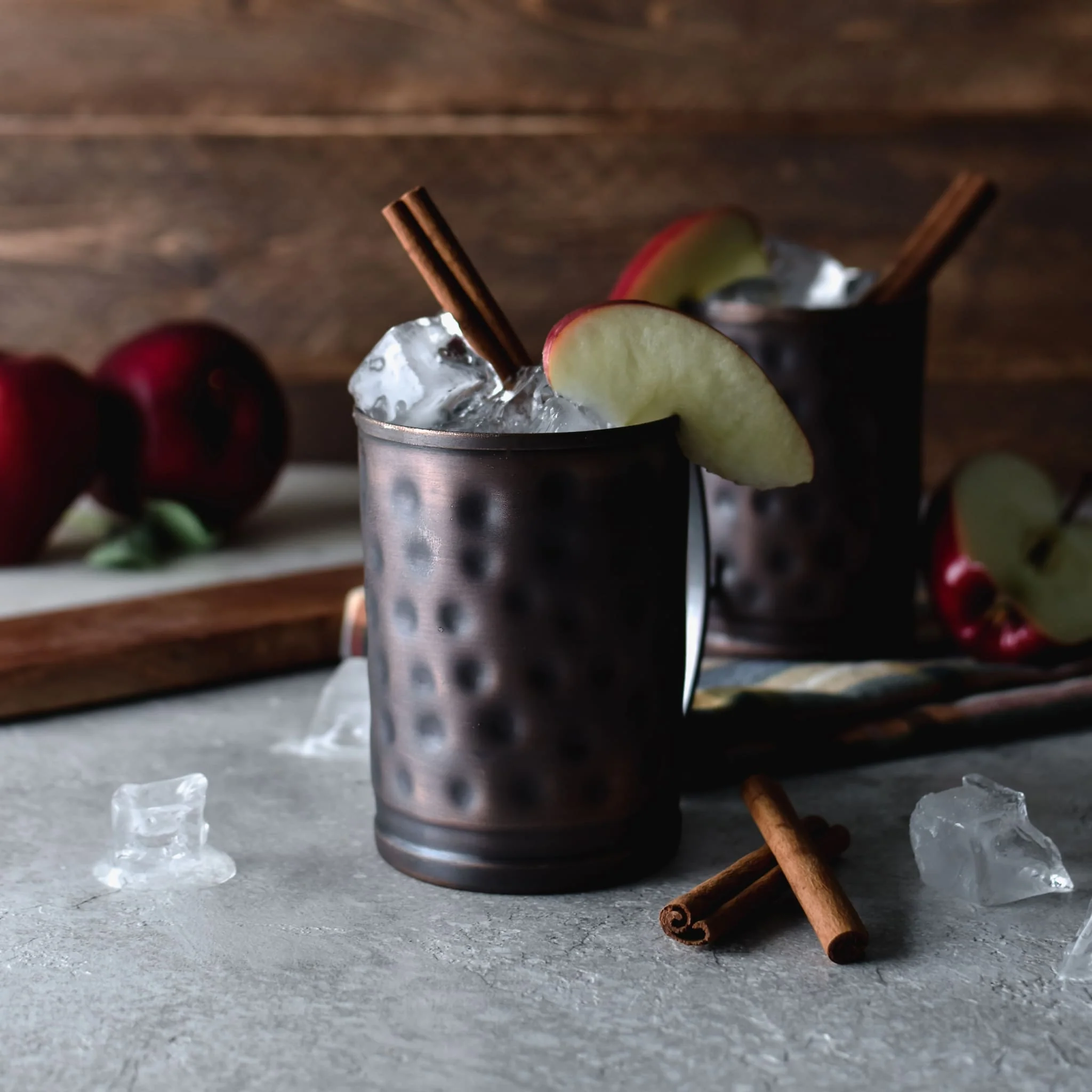 Libbey Moscow Mule 锤纹铜杯，14盎司，4件套