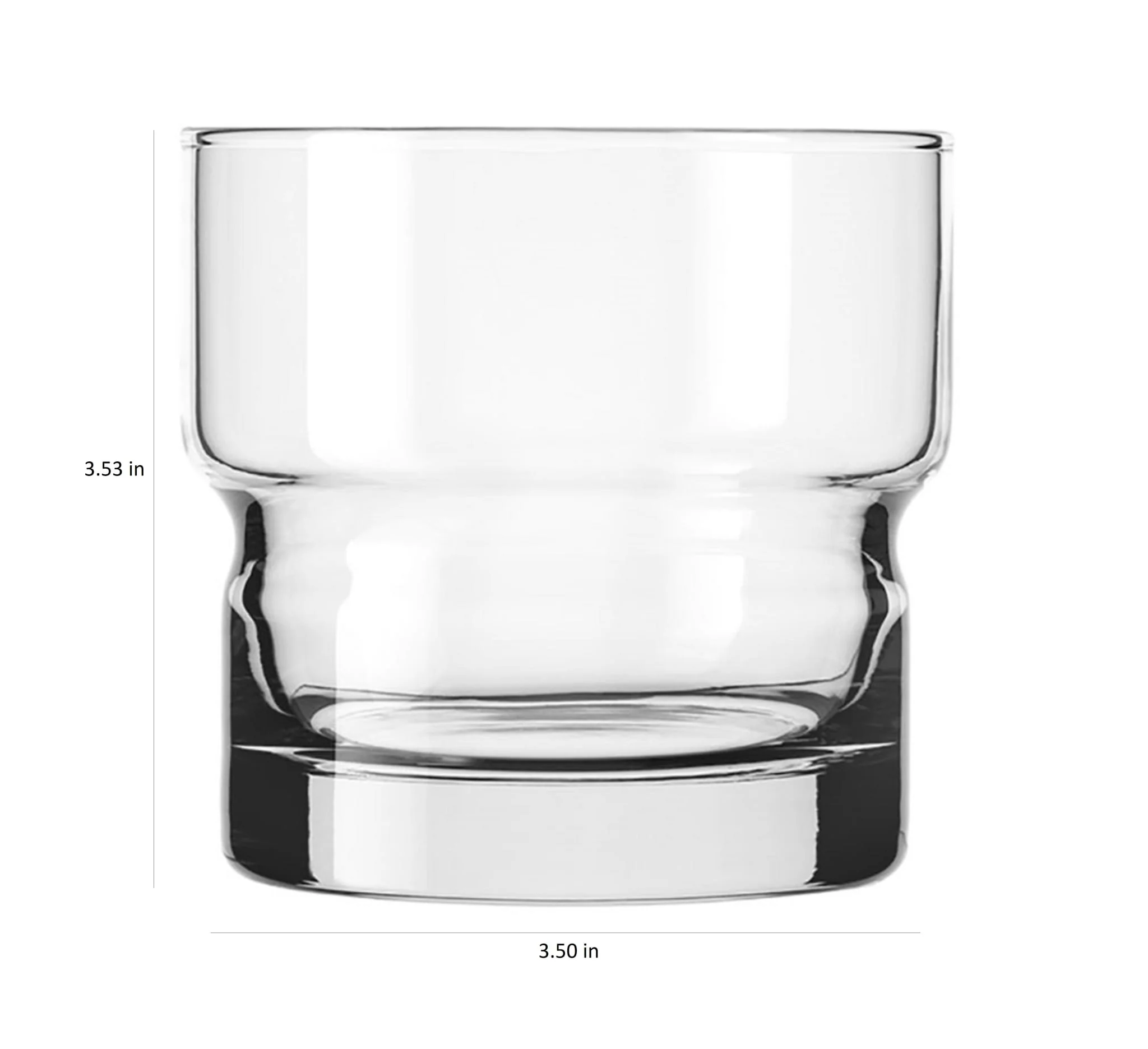 Libbey Newton Stackable Double Old Fashioned Glass, 12 ounce, Set of 6