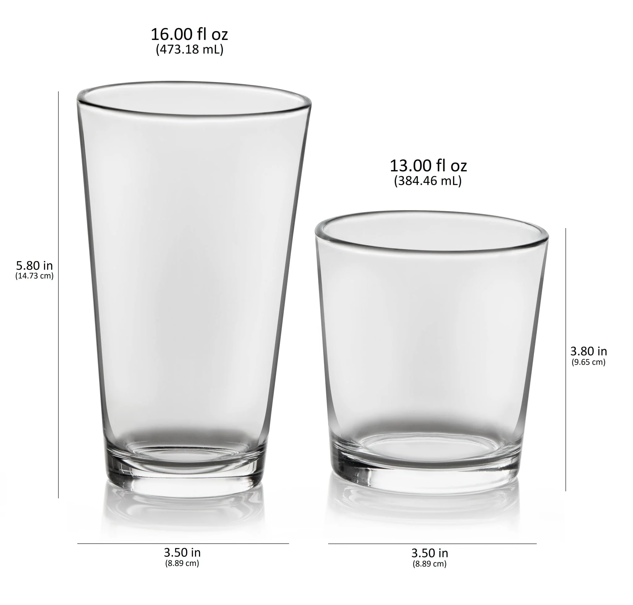 Libbey Flare 16 Piece Tumbler and Rocks Glass Set