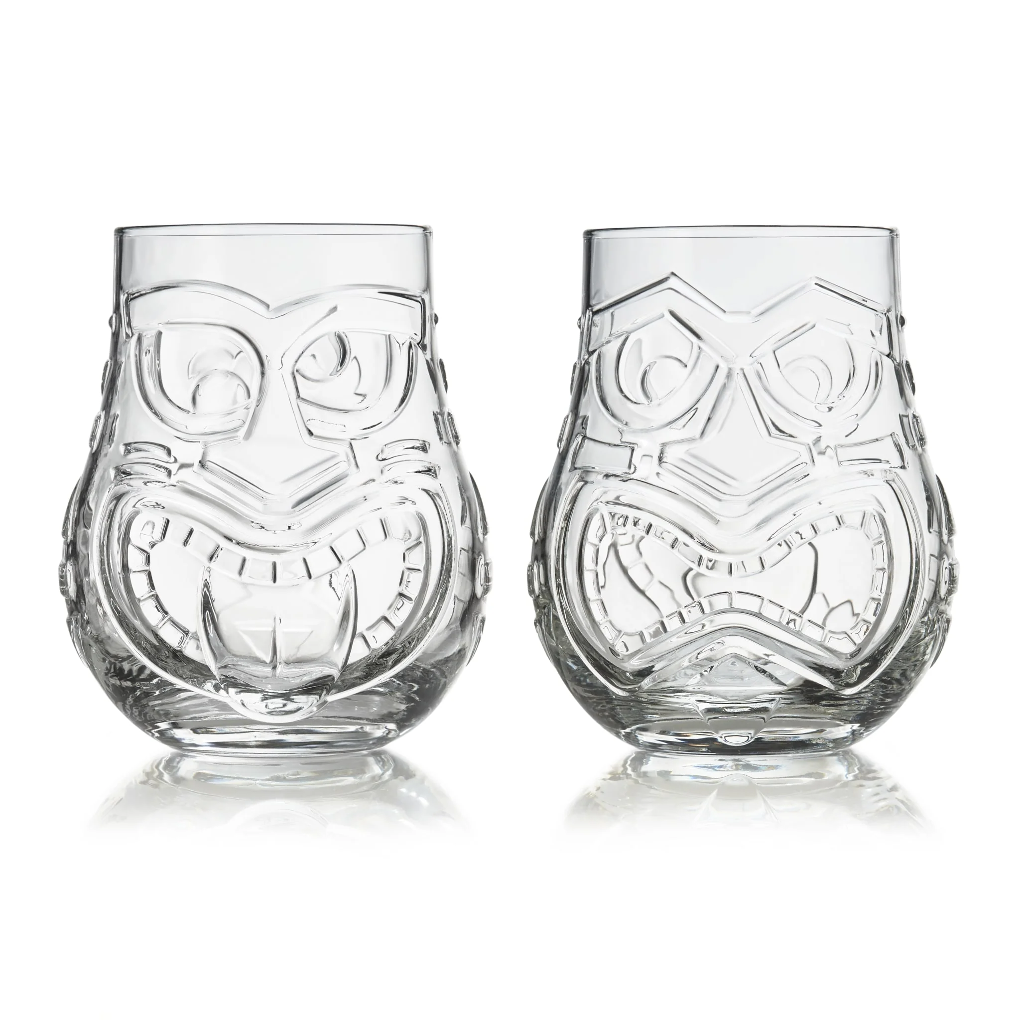 Libbey Tiki Split Tumbler Glasses, 15.75 ounce, Set of 4